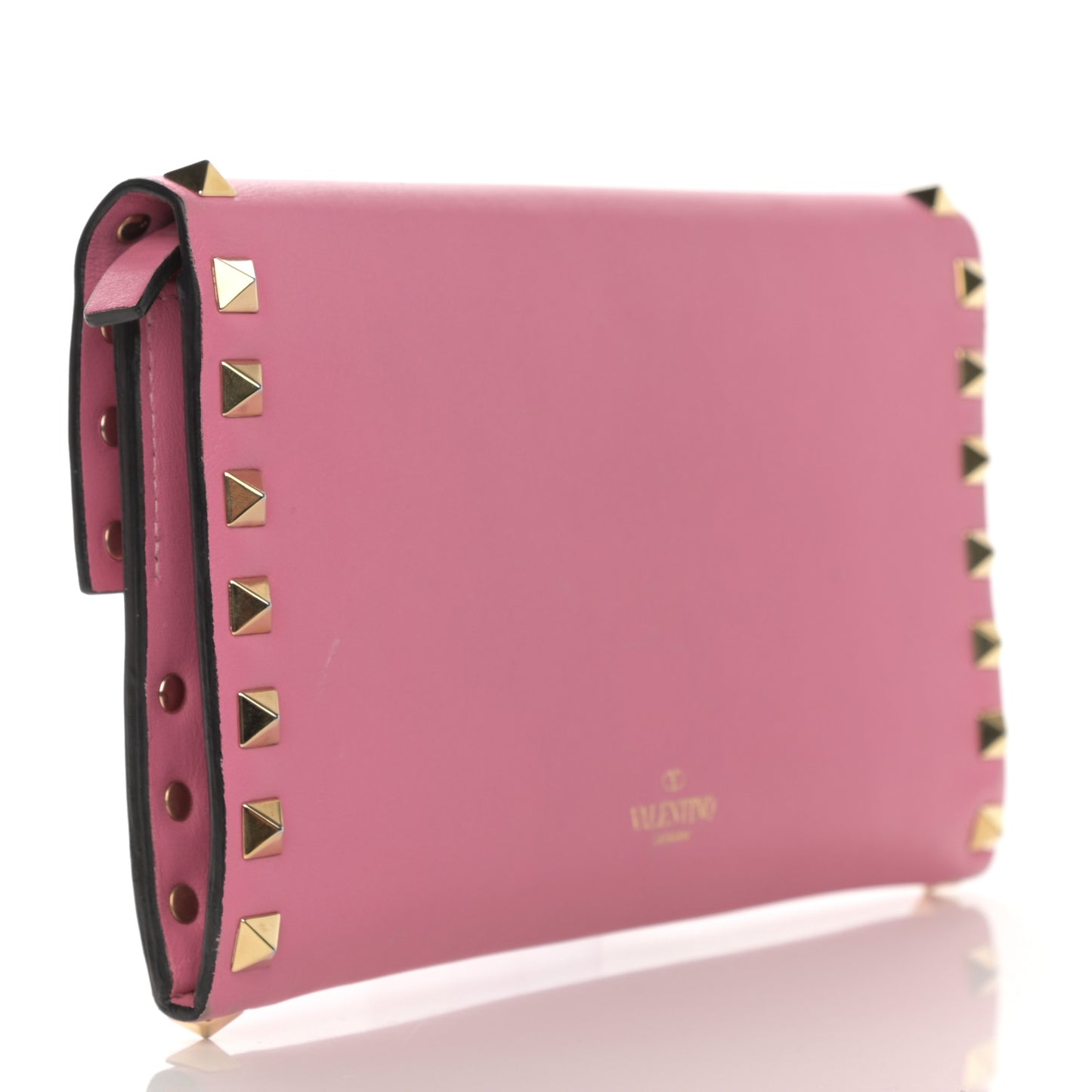 Calfskin Rockstud Flip Lock Wallet Ninphea