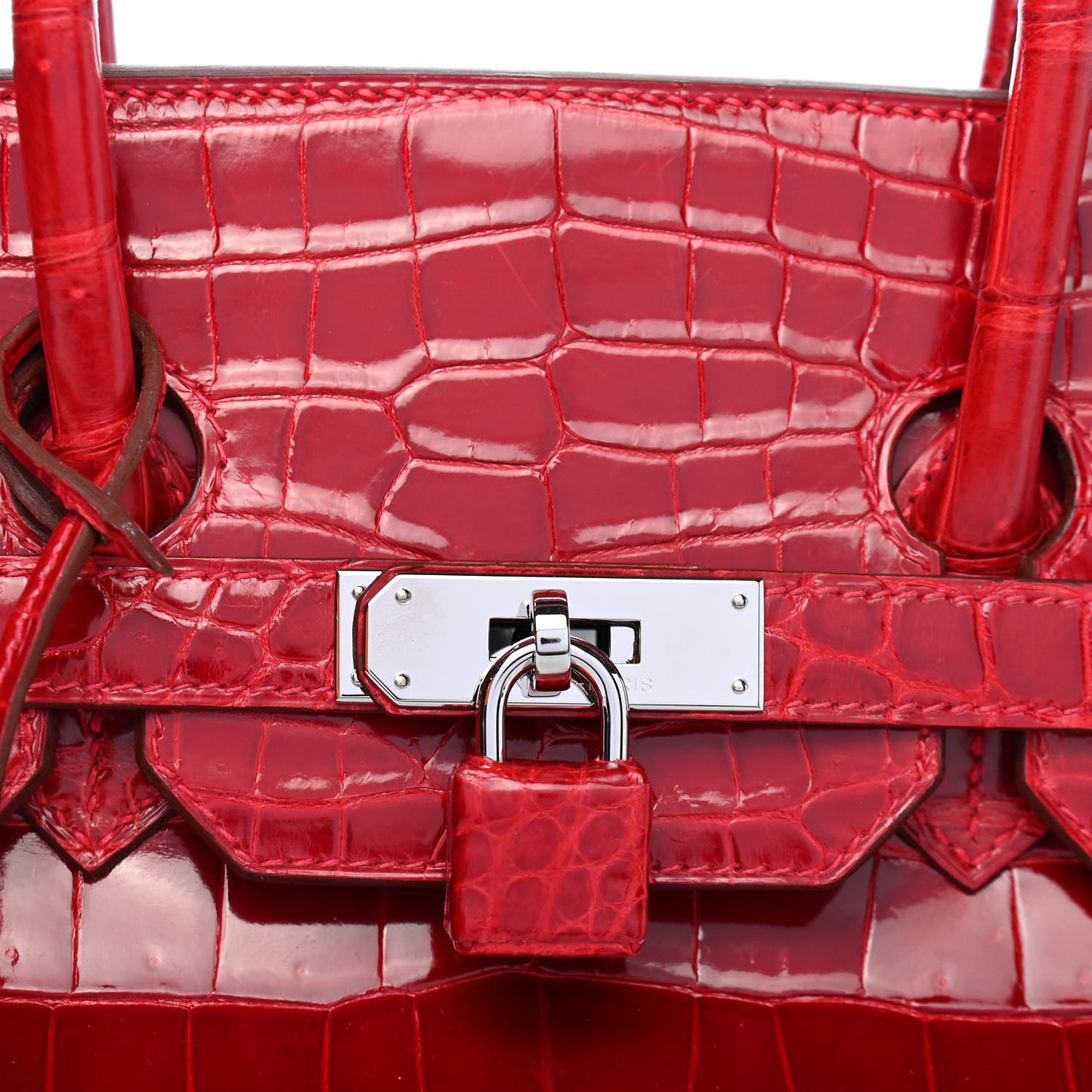 Shiny Porosus Crocodile Birkin 35 Braise
