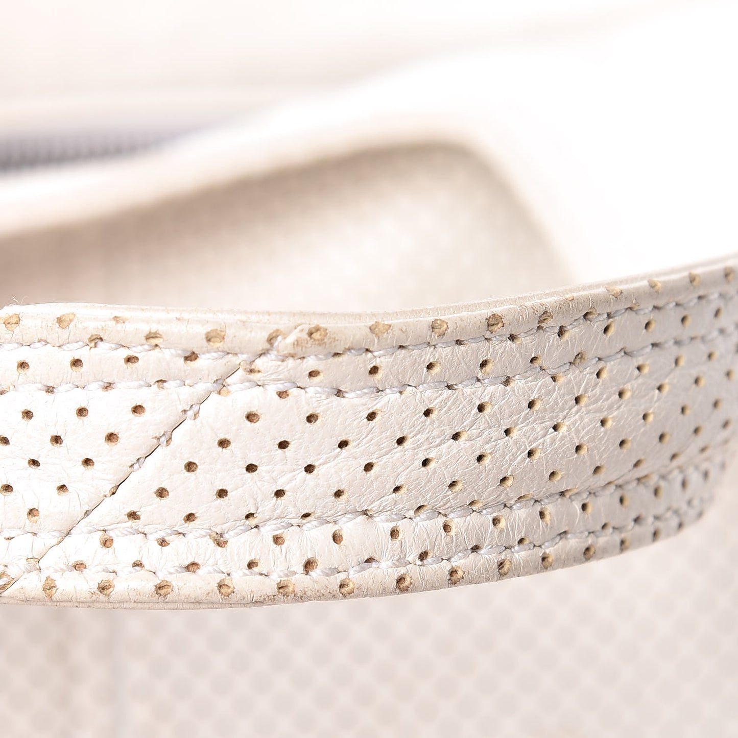 Nappa Intrecciato Perforated Regent Tote White