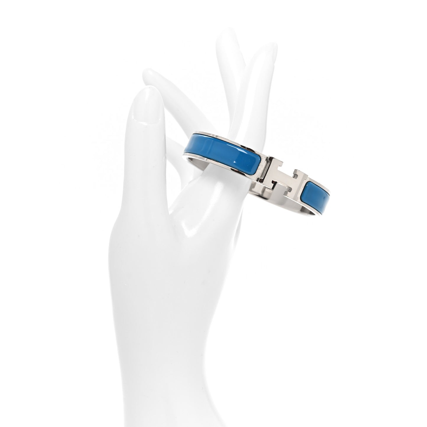 Enamel Narrow Clic Clac H Bracelet PM Bleu Jodhpur