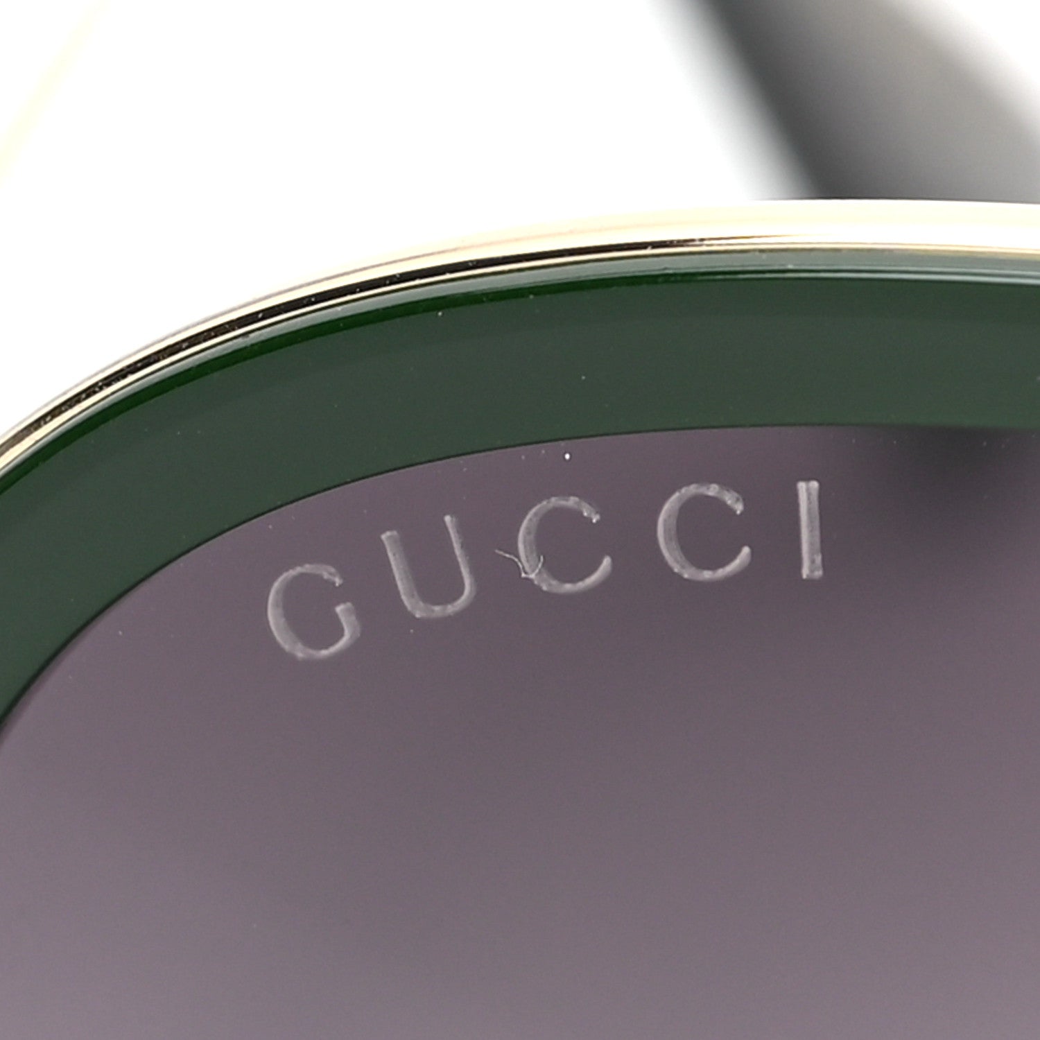 Gucci Metal Web Aviator Sunglasses GG0062S Green Red 7 of 7
