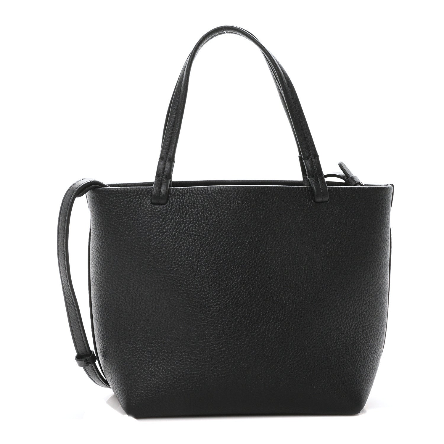 The Row Grained Calfskin Small Park Tote Black 1 of 10