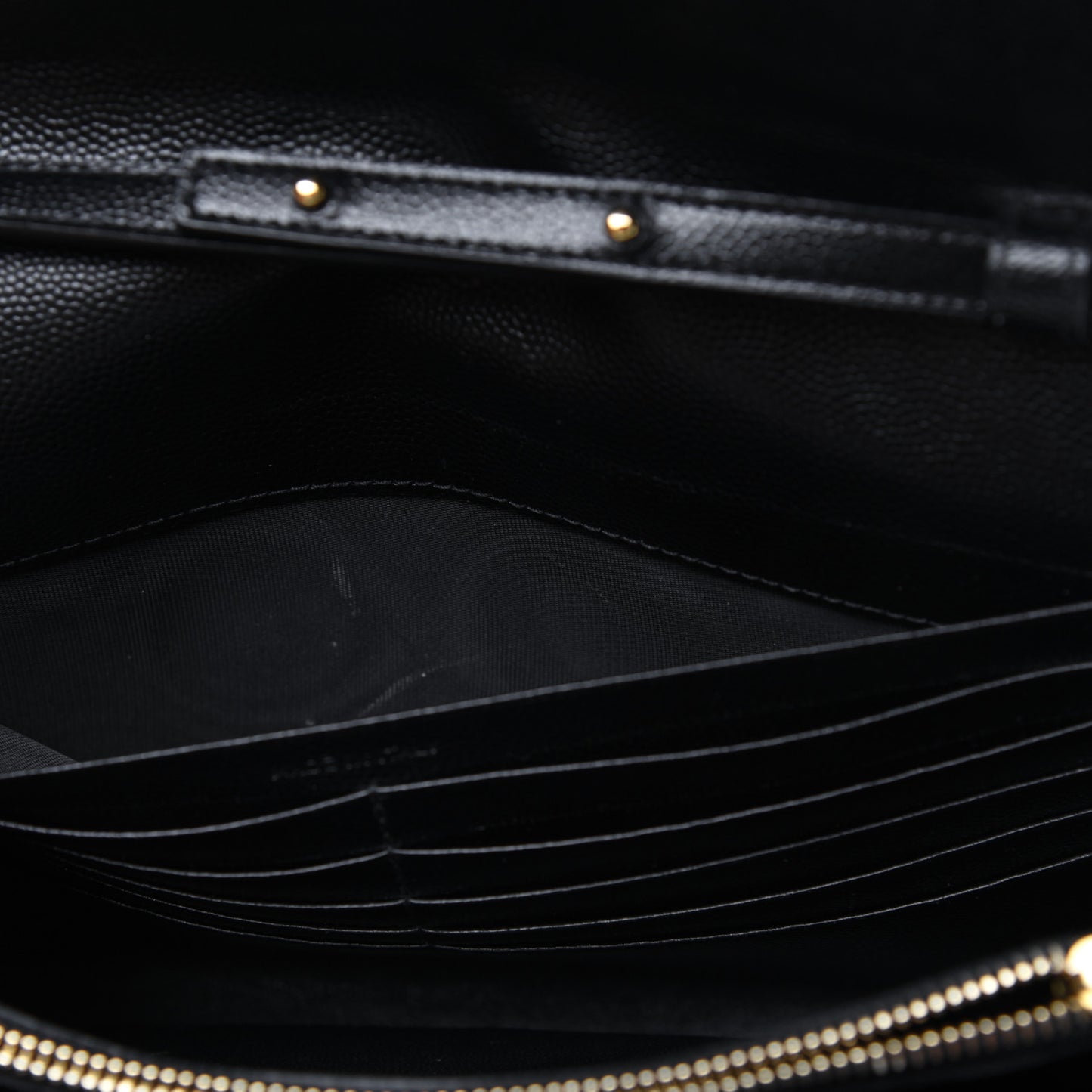 Grain De Poudre Matelasse Chevron Monogram Chain Wallet Black