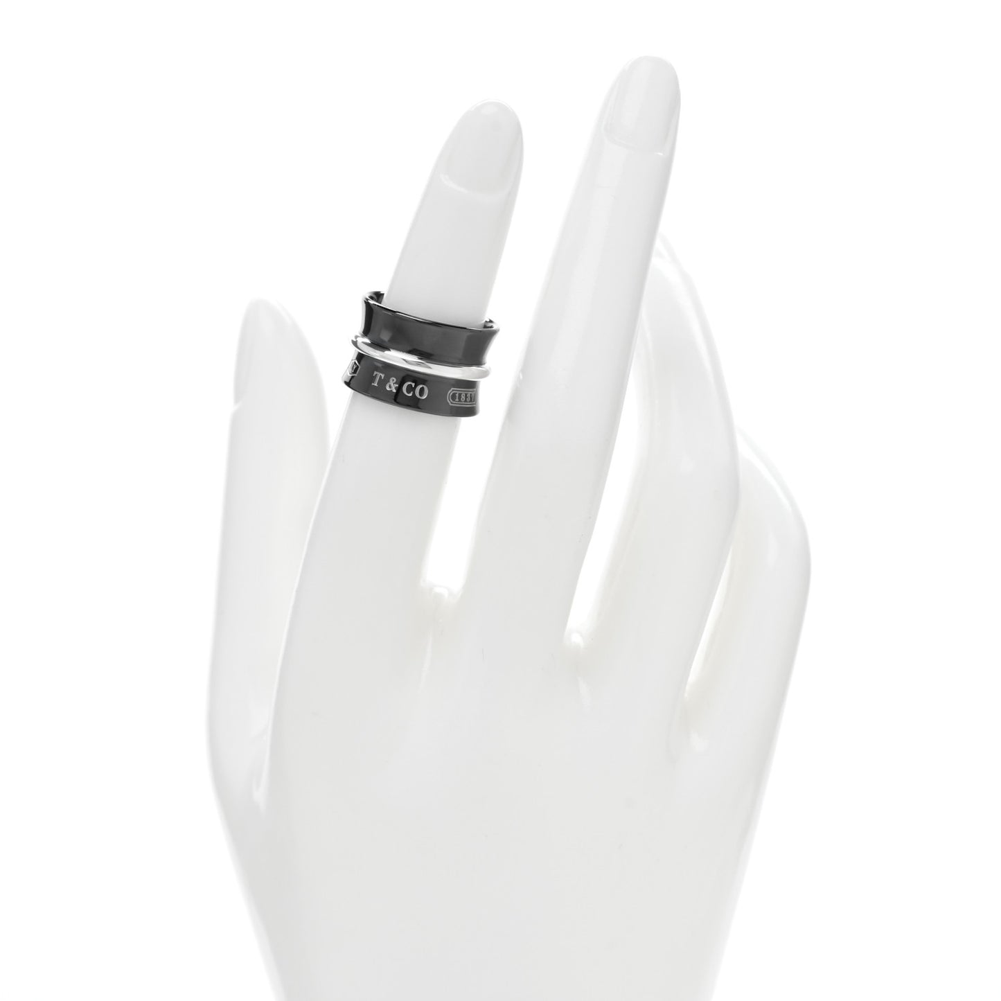 Sterling Silver Titanium 1837 Wide Ring 47 4