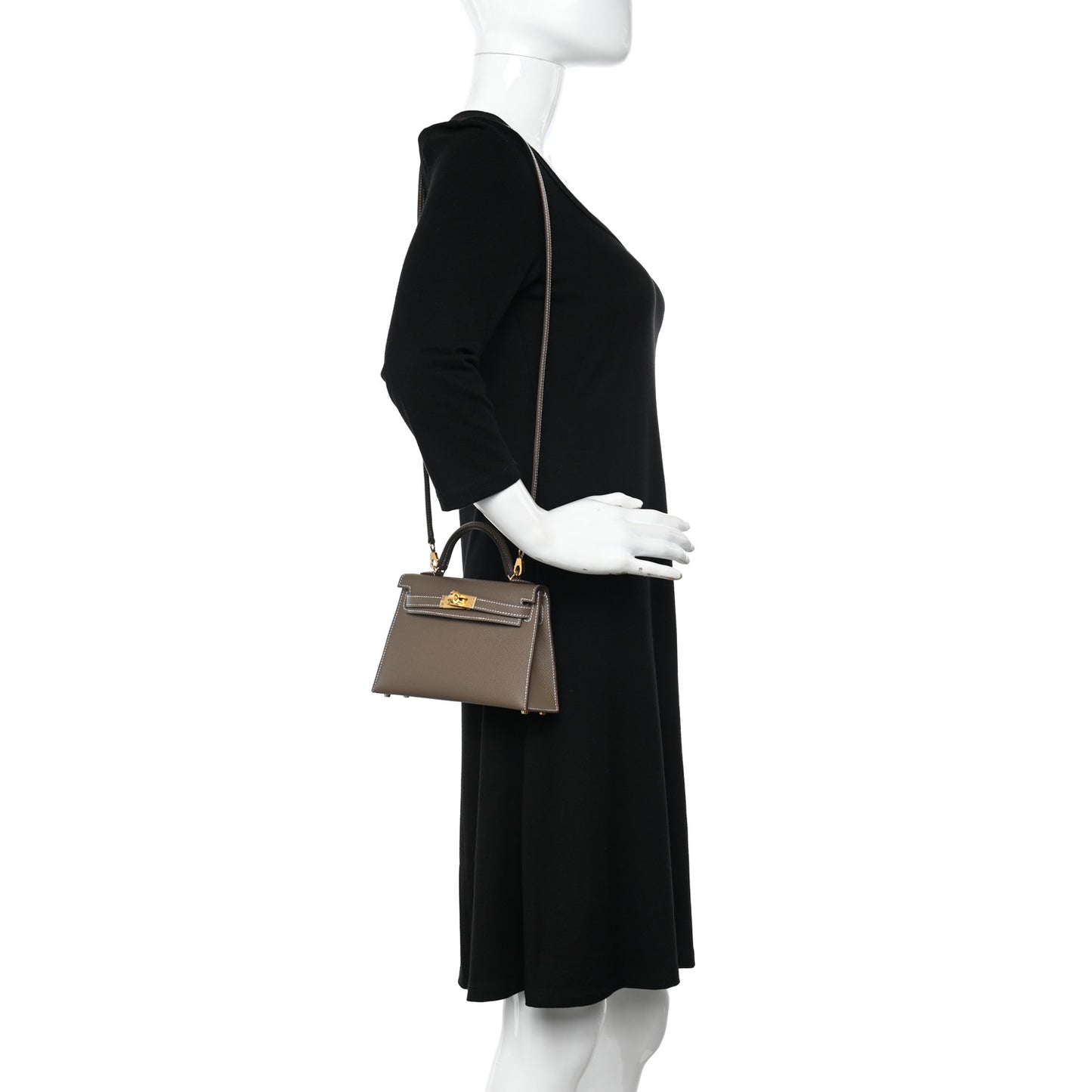 Epsom Mini Kelly Sellier 20 Etoupe