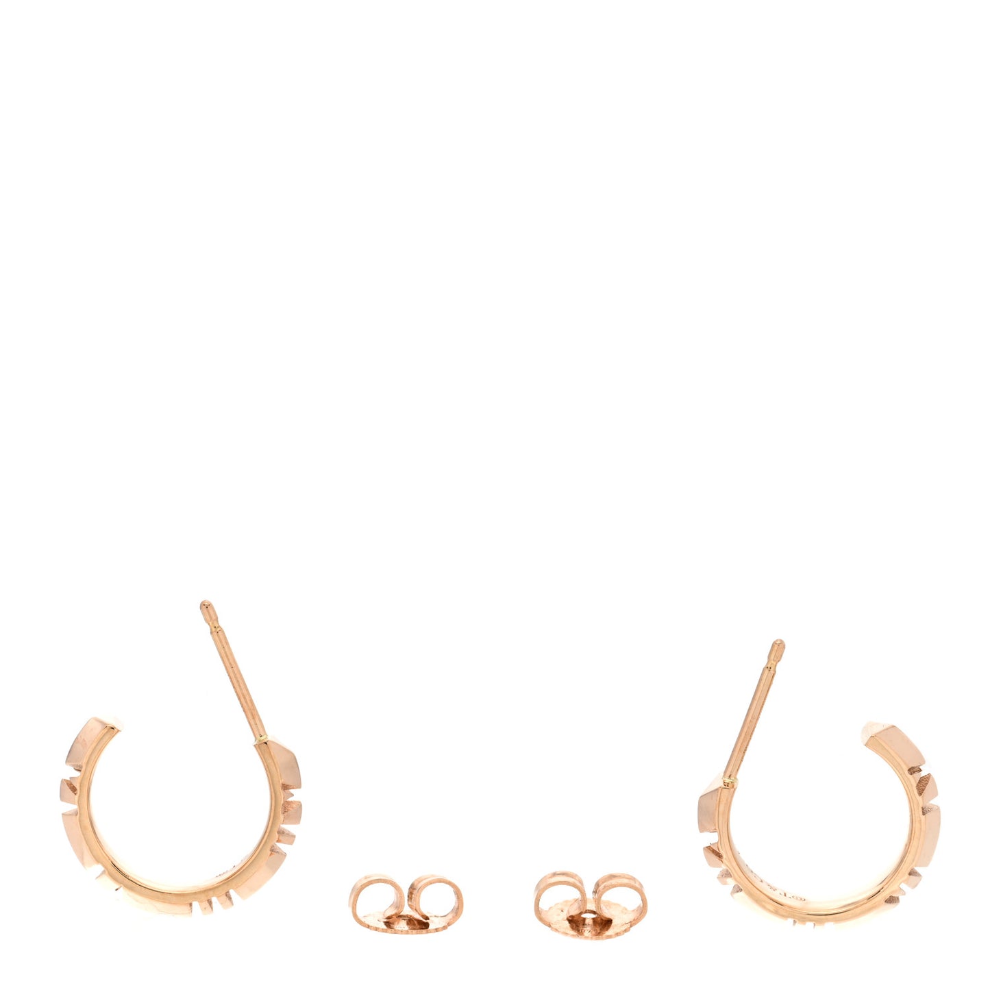 18K Rose Gold Small Atlas X Hoop Earrings