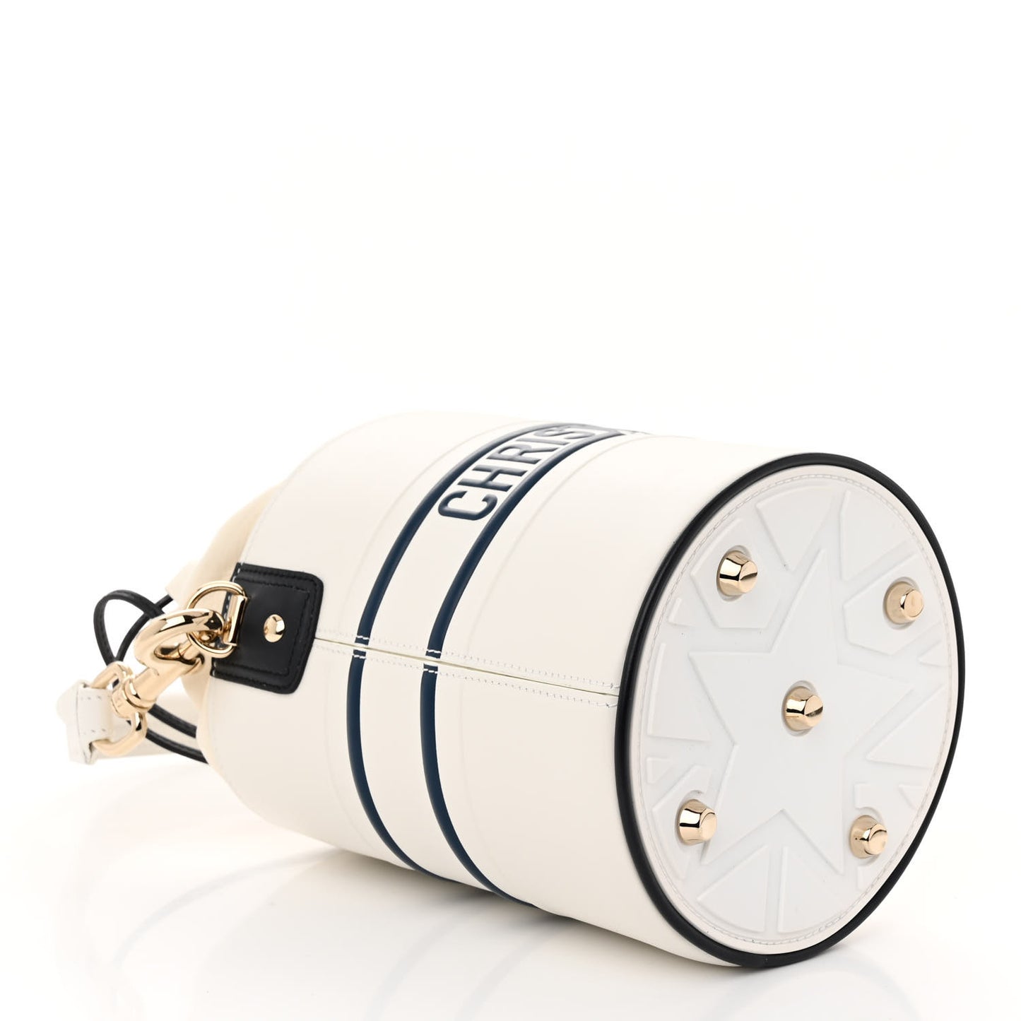 Calfskin Small Dior Vibe Bucket White Blue