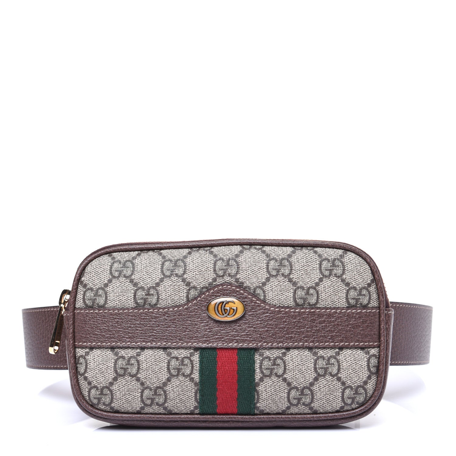 Gucci GG Supreme Monogram Ophidia Belted iPhone Case 85 34 Dark Brown 1 of 13