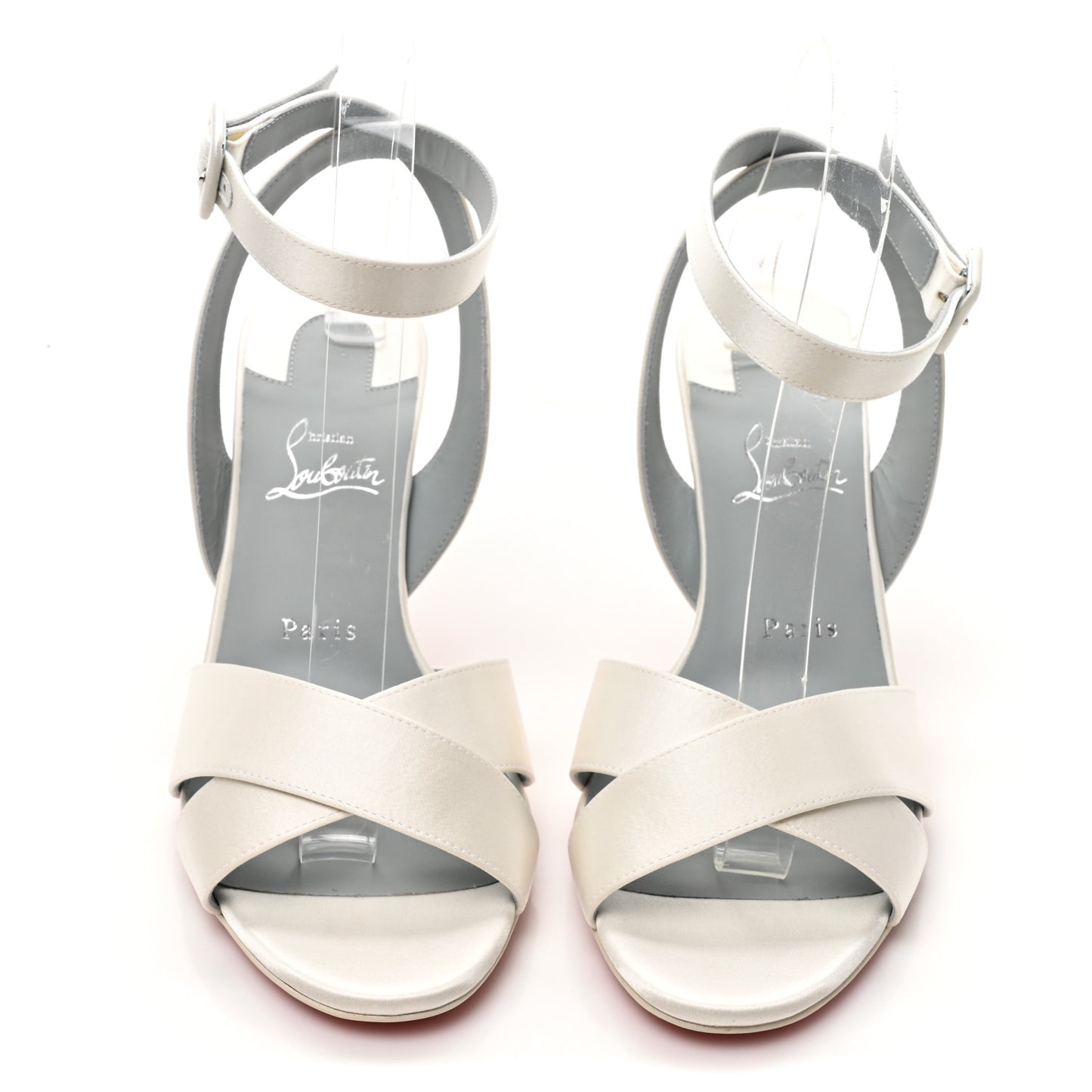 Crepe Satin Mariza 85 Sandals 41 Ivory