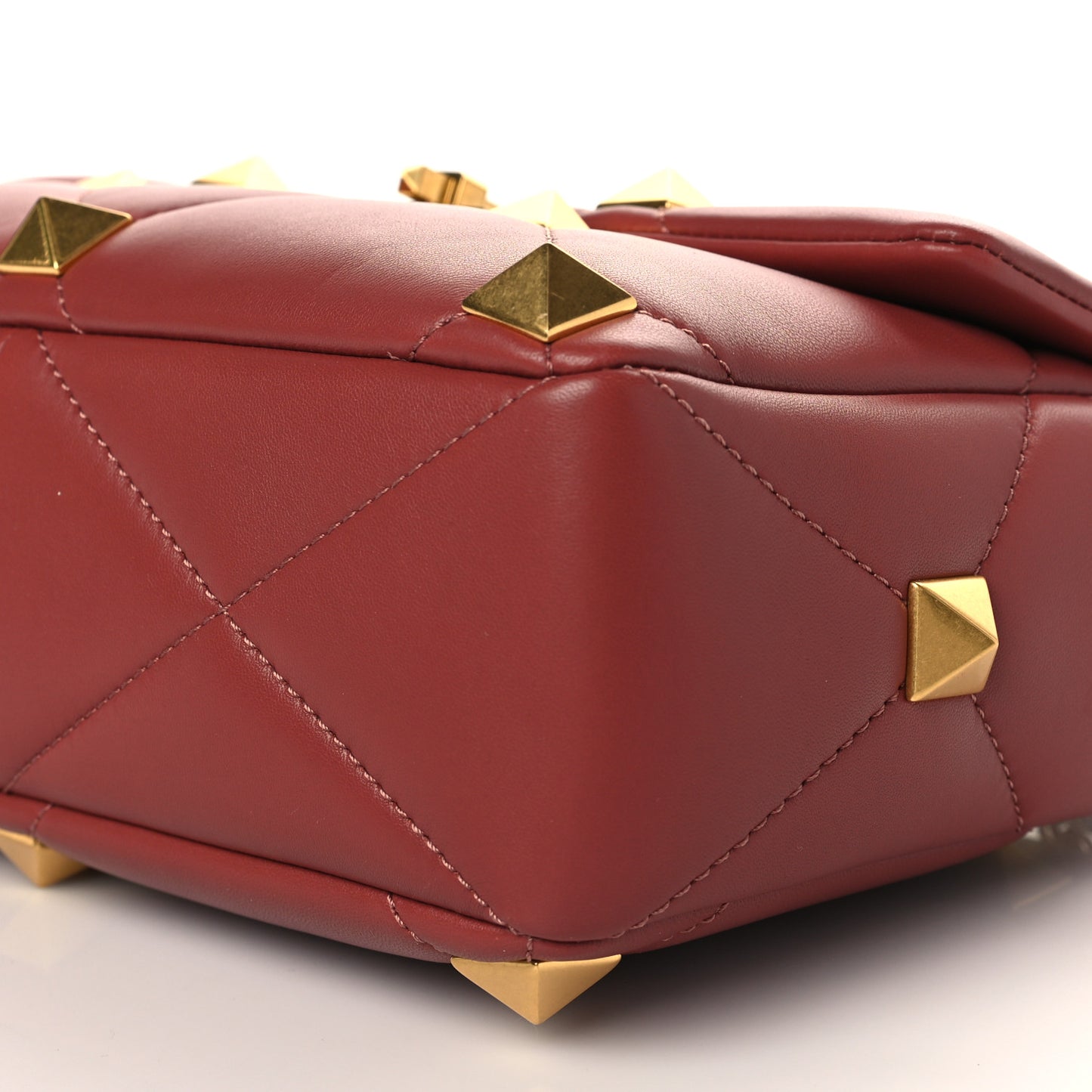 Nappa Large Roman Stud Shoulder Bag Gingerbread