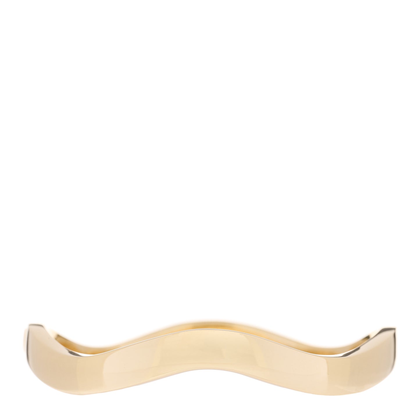 18K Yellow Gold Wave Bangle Bracelet