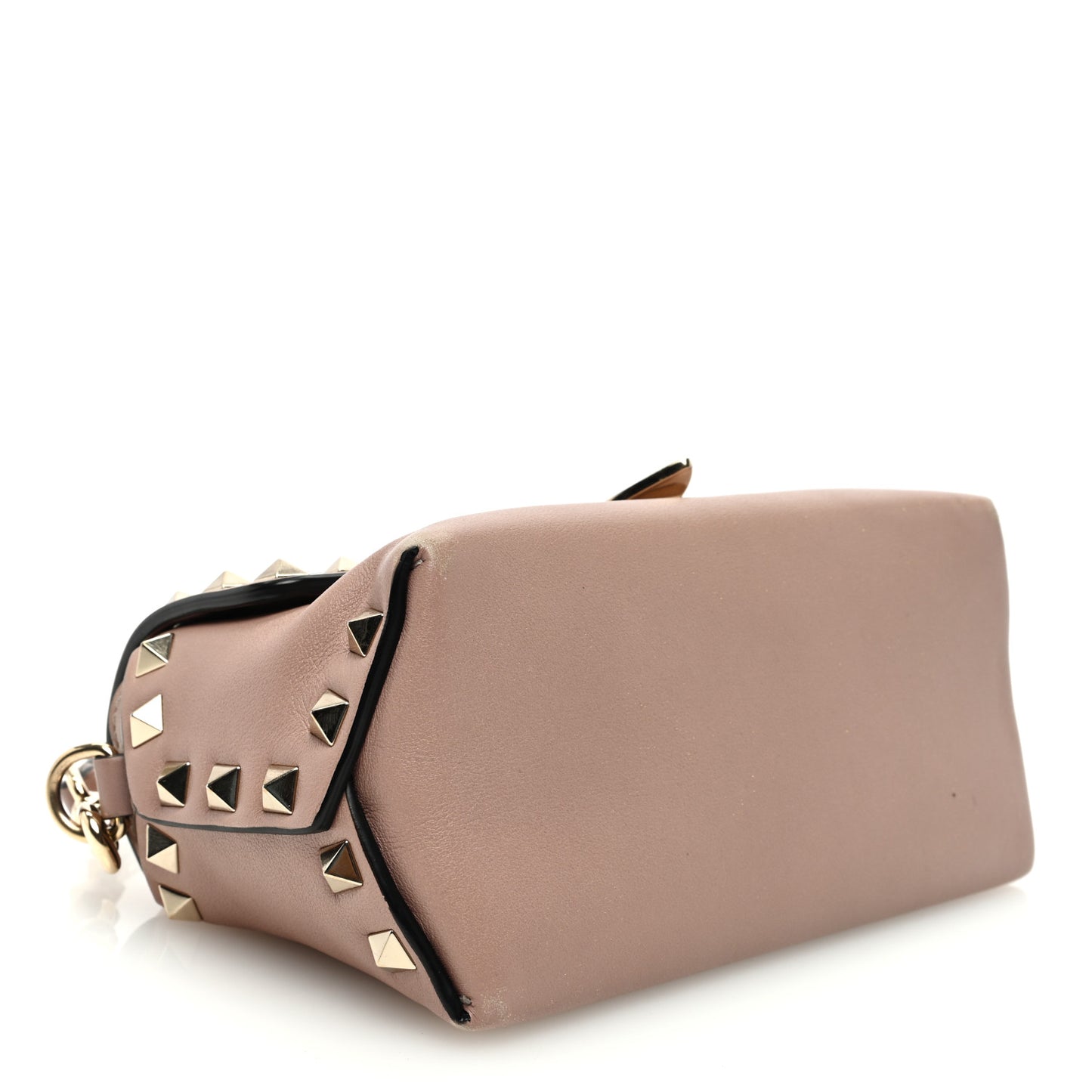 Calfskin Mini Rockstud Crossbody Bag Poudre