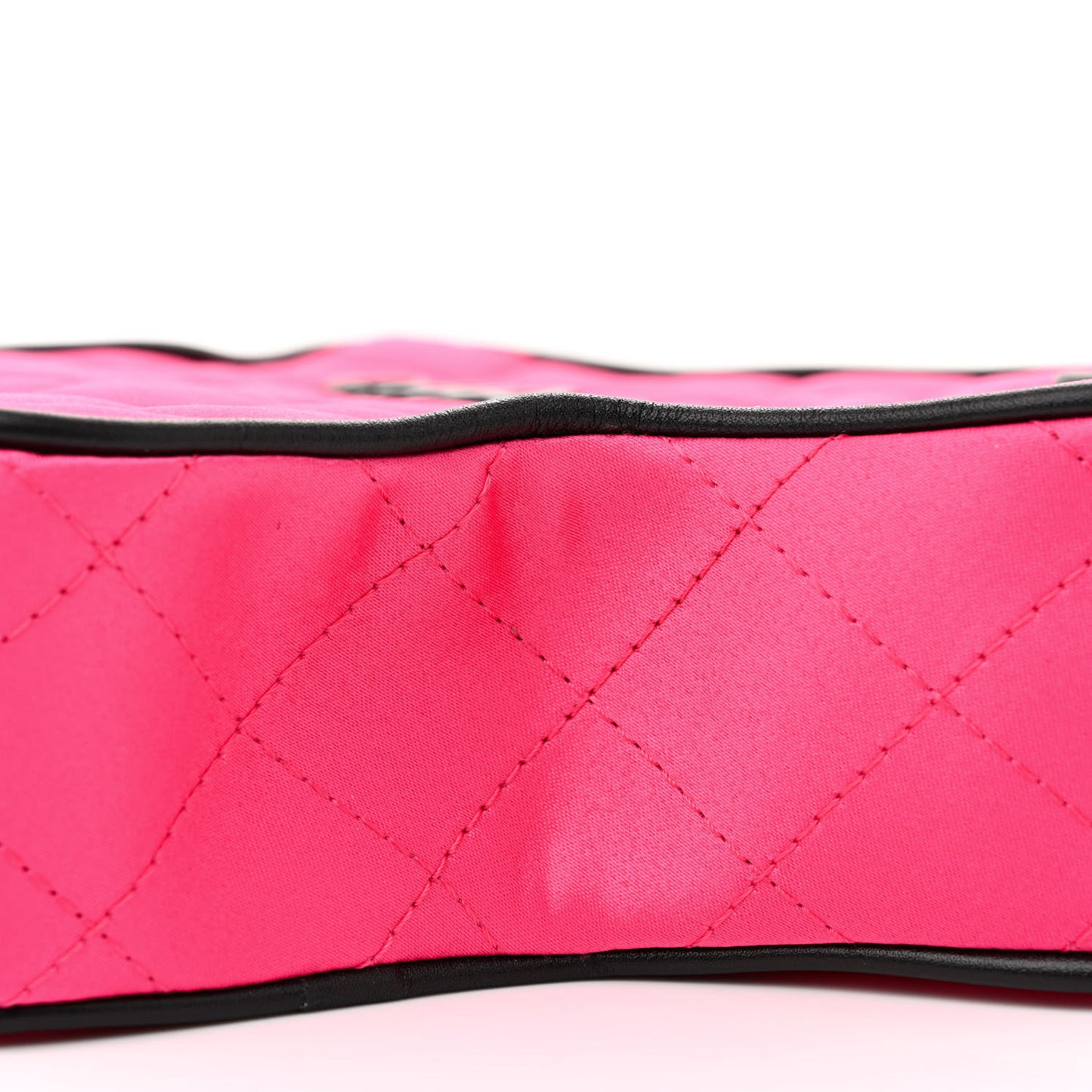 Satin Quilted Walk Of Fame Star Bag Fuchsia Black