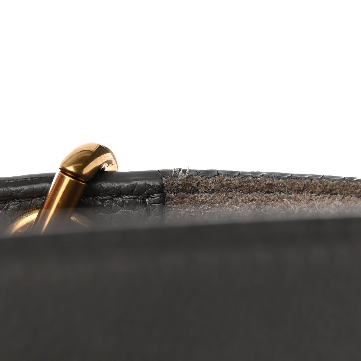 Soft Grained Calfskin Sangle Bucket Bag Grey