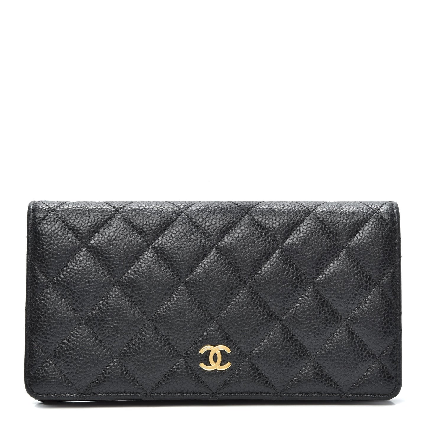 Caviar Quilted Yen Wallet Black