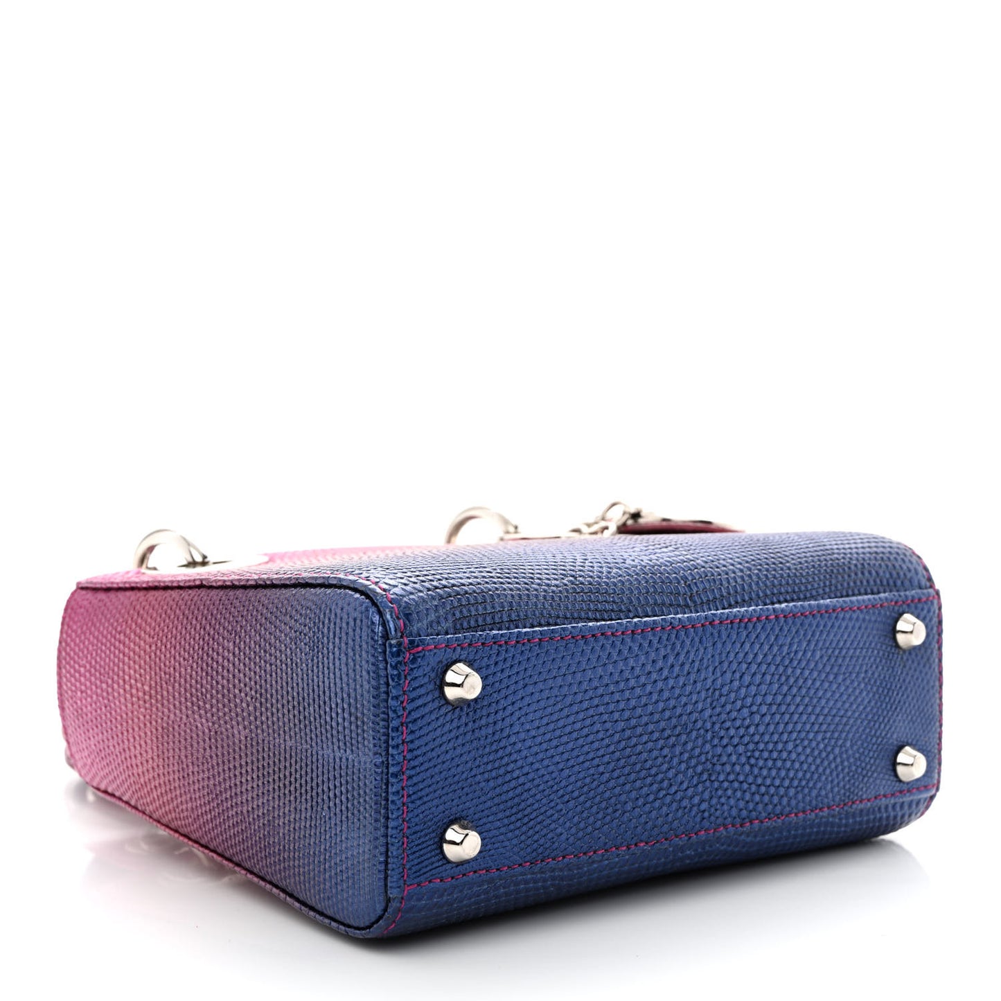 Lizard Gradient Mini Lady Dior Pink Blue