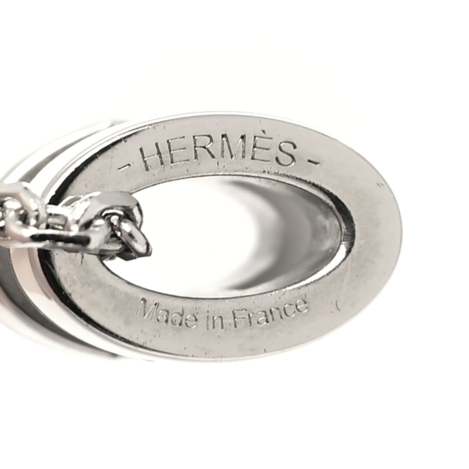 Hermes Lacquered Palladium Mini Pop H Pendant Necklace White 5 of 5