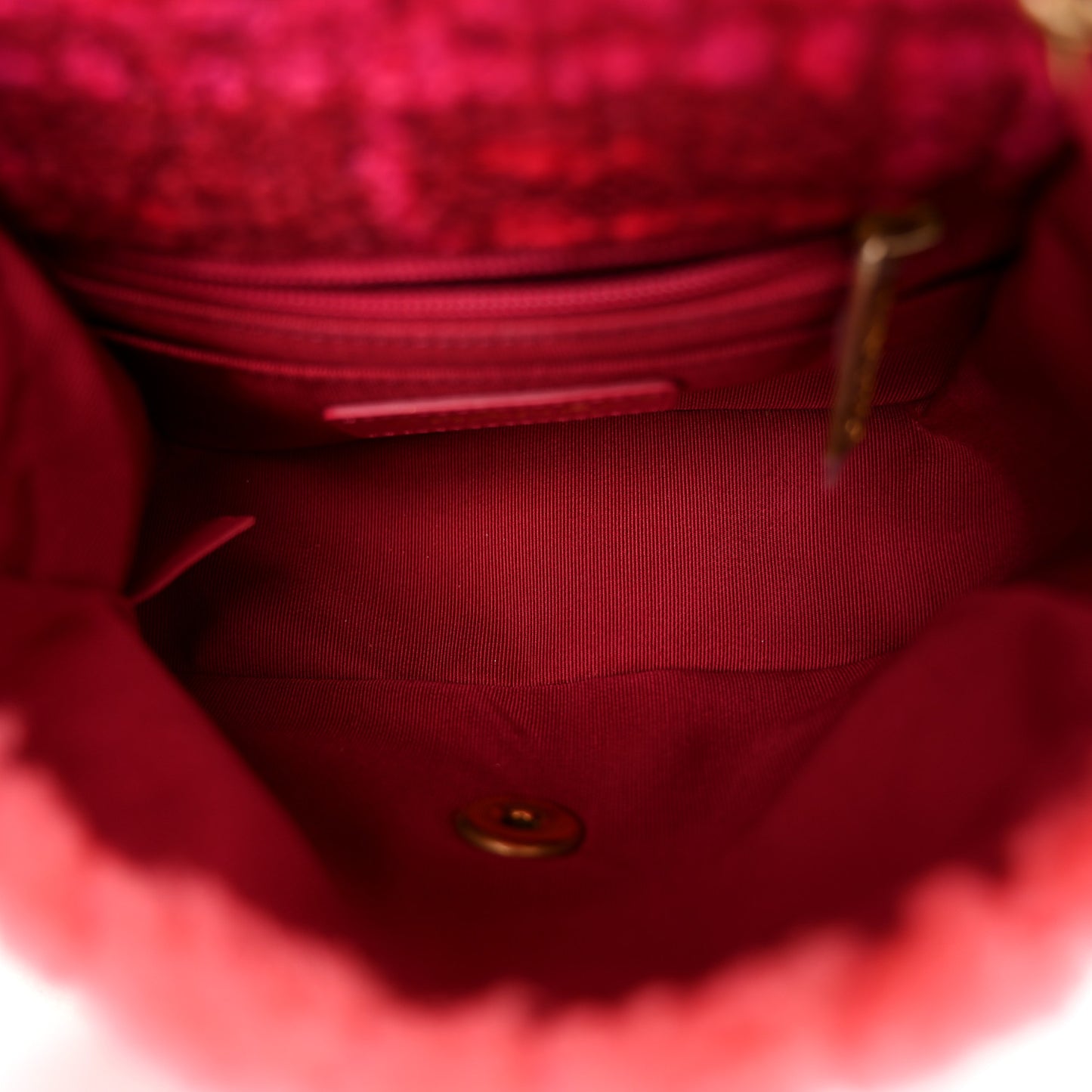 Shearling Tweed Quilted Mini Square Flap Bag Pink