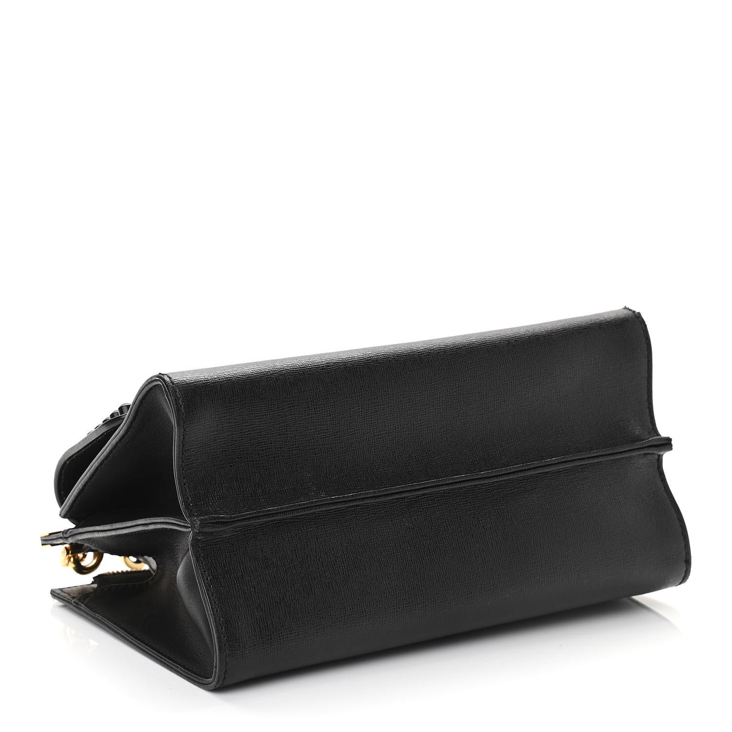 Vitello Elite Studded Monster Mini Demi Jour Shoulder Bag Black