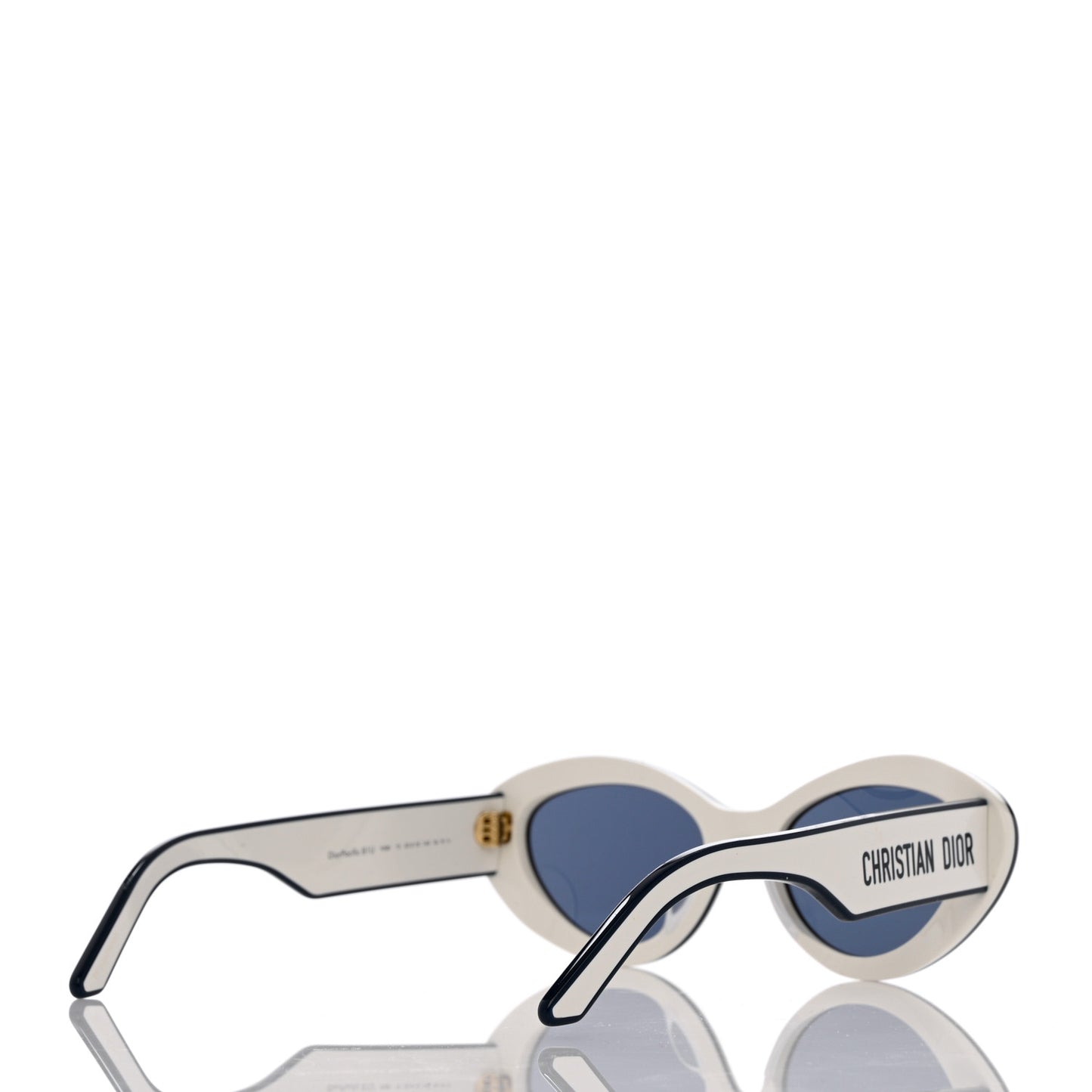 Diorpacific B1U Butterfly Sunglasses Ivory