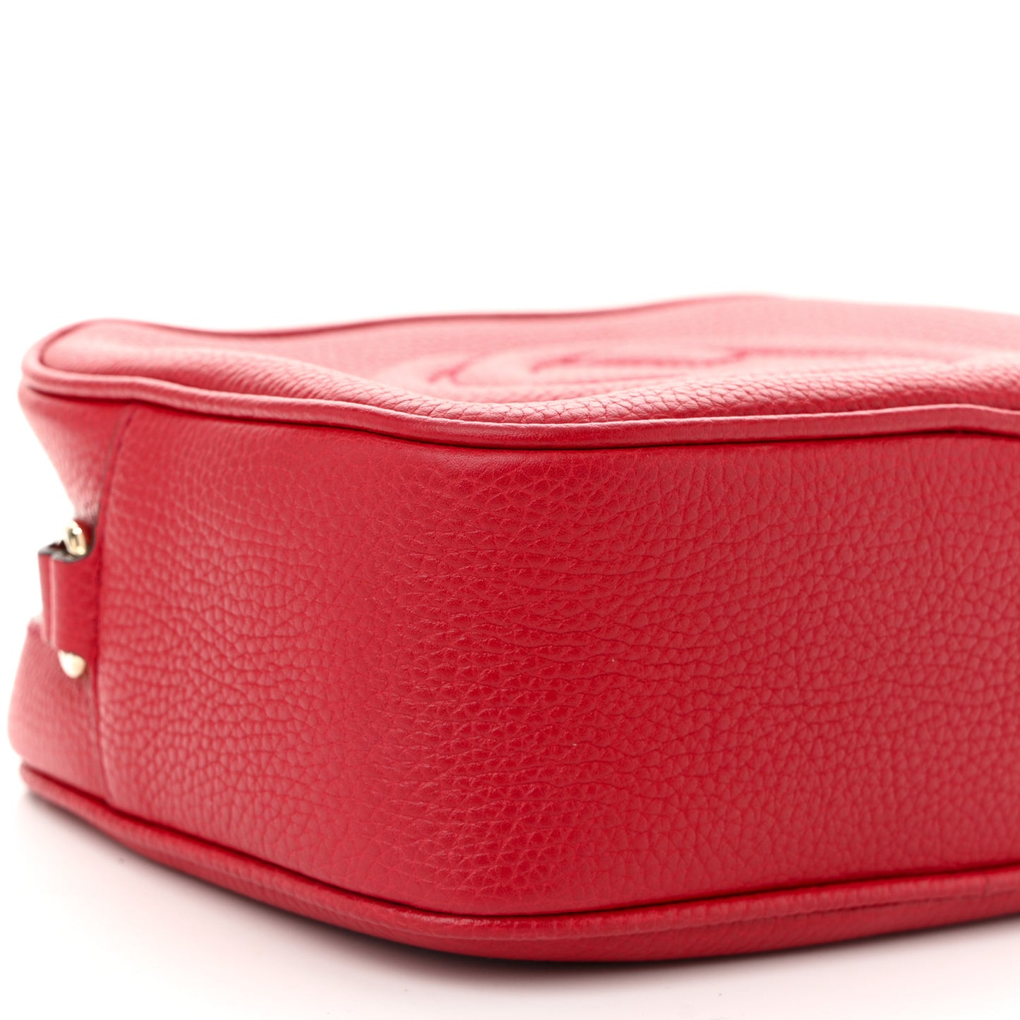 Pebbled Calfskin Small Soho Disco Bag Tabasco Red