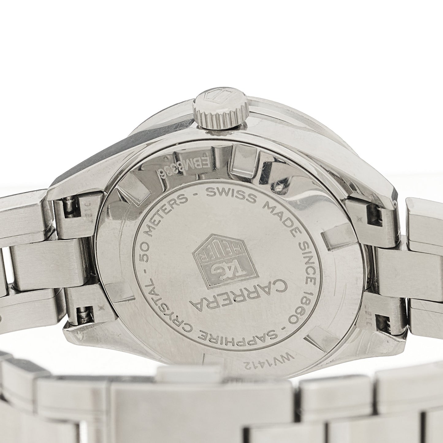 Stainless Steel Diamond Bezel 28mm Carrera Lady Quartz Watch Black WV1412