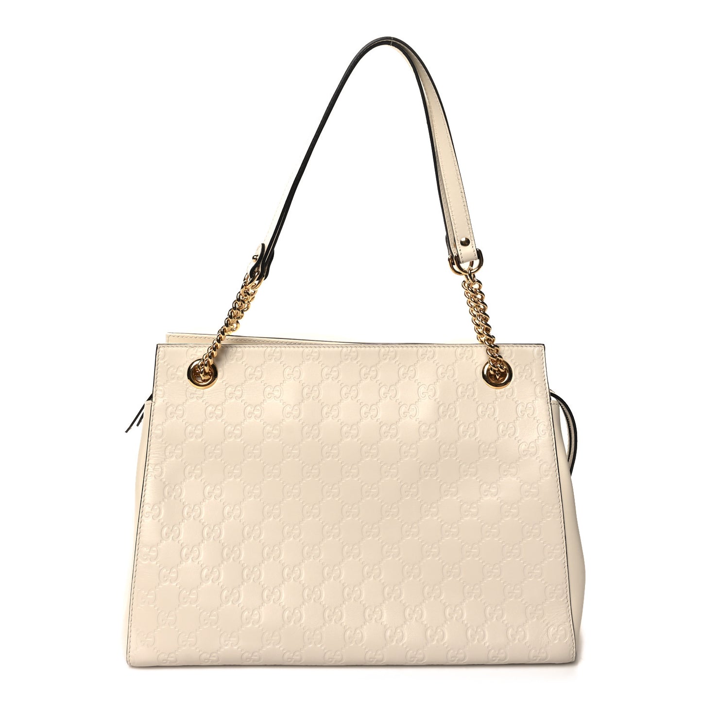 Guccissima Signature Large Shoulder Tote Bag Mystic White