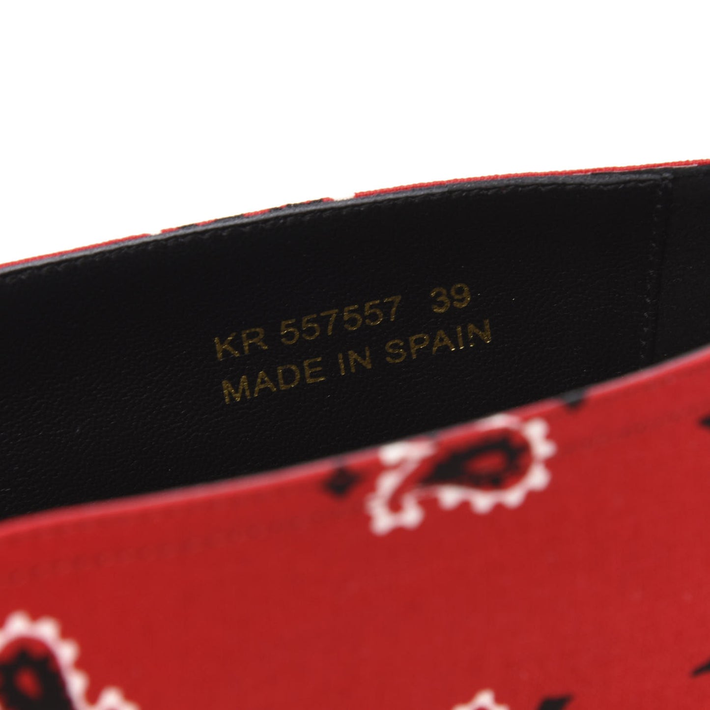 Bandana Print Canvas Espadrilles 39 Red