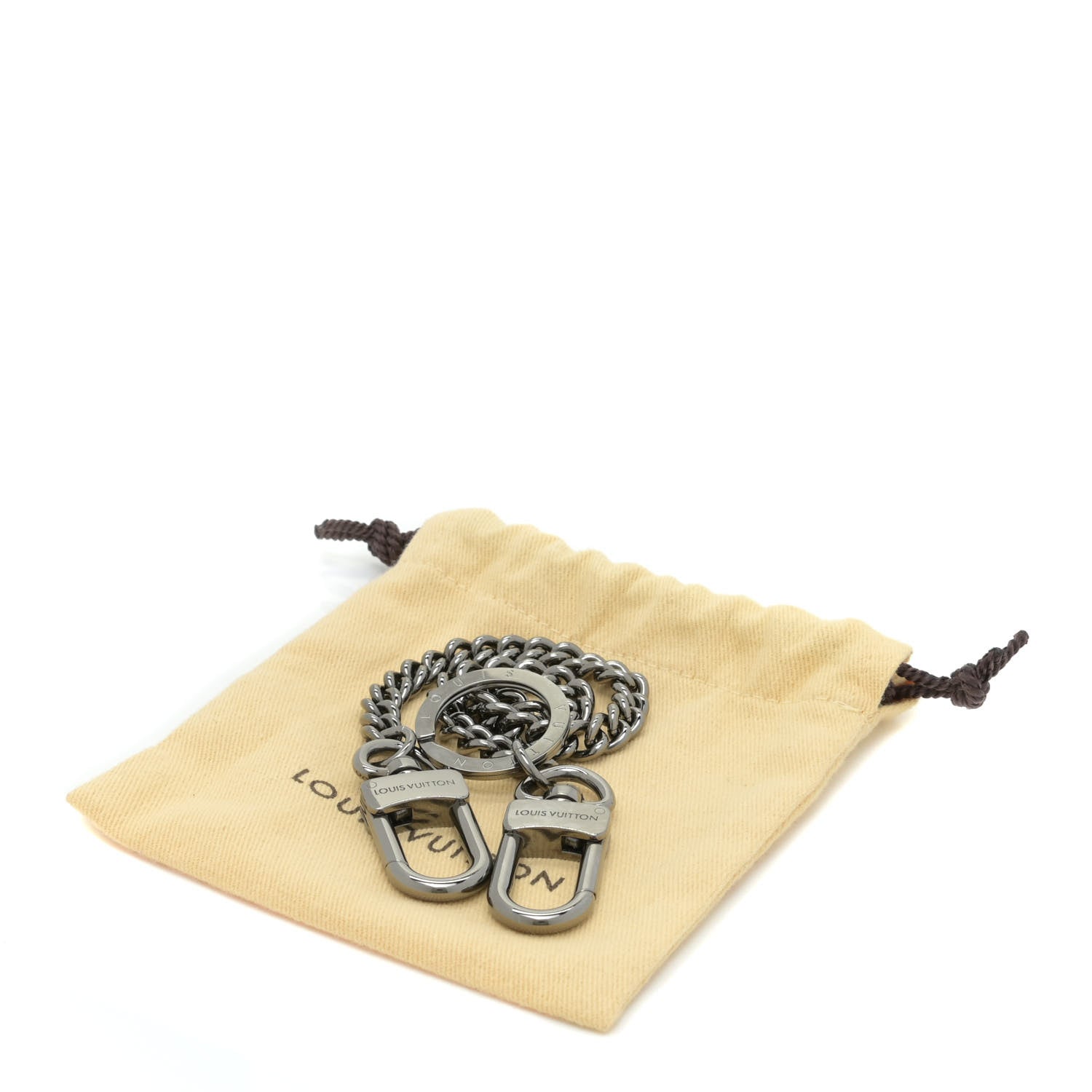 Louis Vuitton Pochette Extender Key Ring Chain Silver 4 of 4