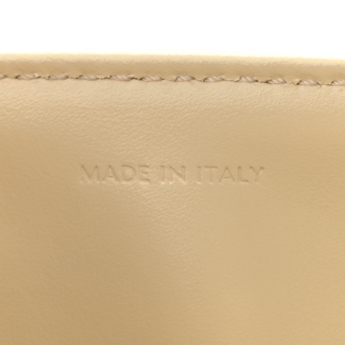 Grained Calfskin Small 16 Top Handle Bag Beige