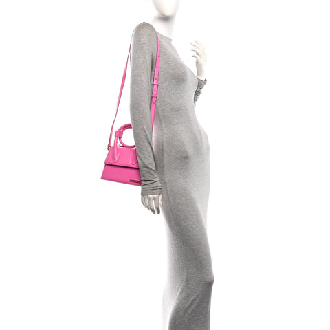 Smooth Calfskin Le Chiquito Noeud Neon Pink