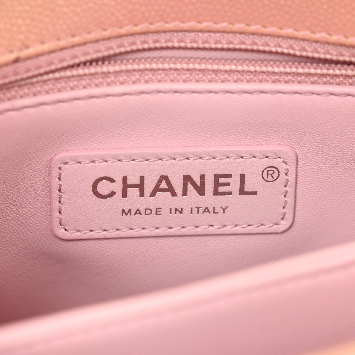 Iridescent Caviar Quilted Mini Coco Handle Flap Pink
