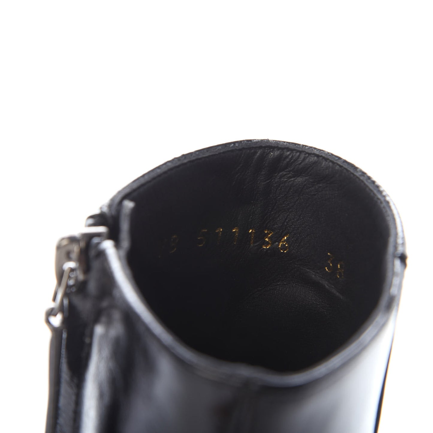 Calfskin Loulou 70 Uniform Ankle Boots 38 Black