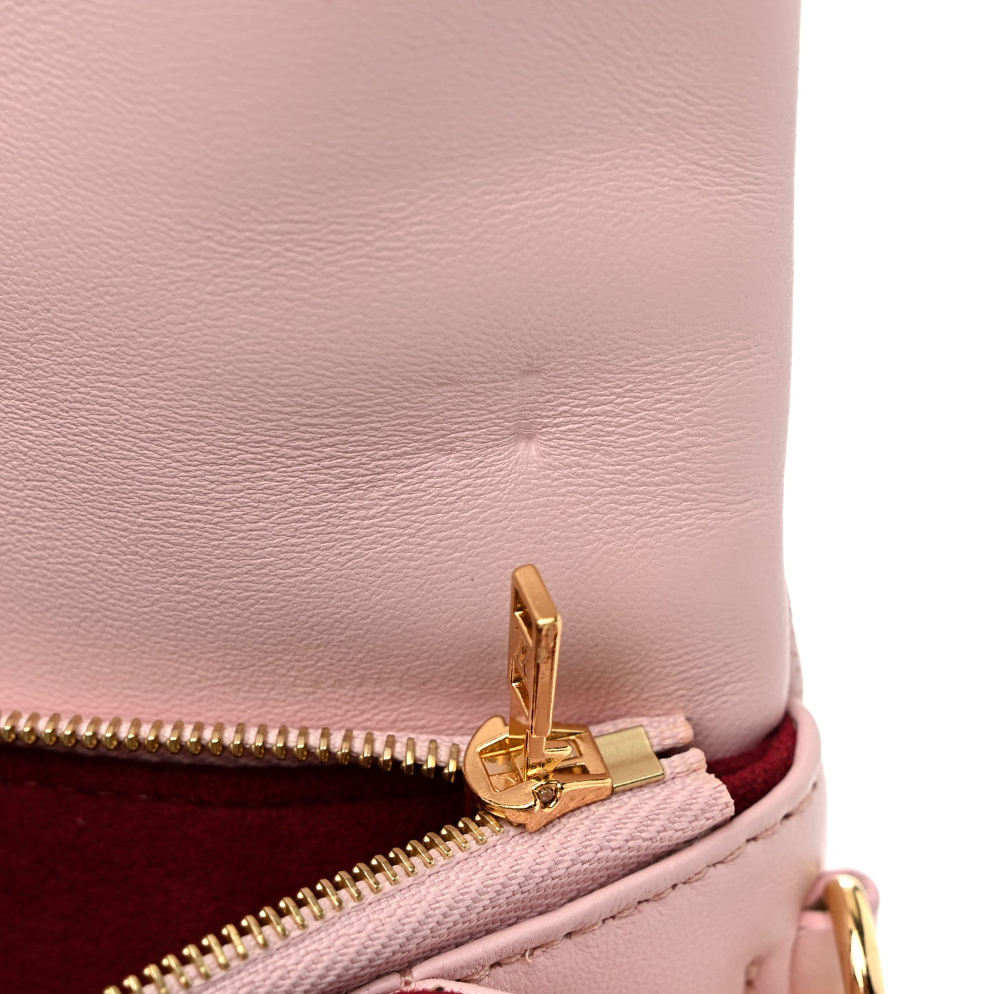 Lambskin Embossed Monogram Pochette Coussin Rose