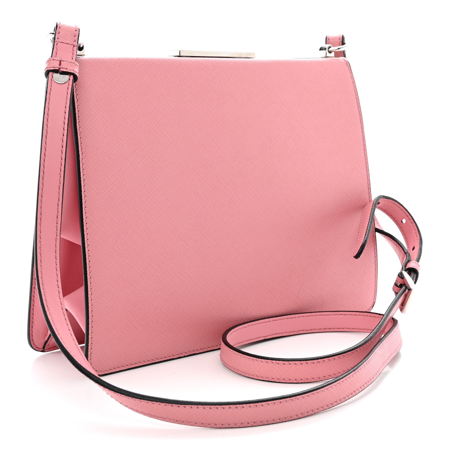 Saffiano City Calf Light Frame Bag Pink