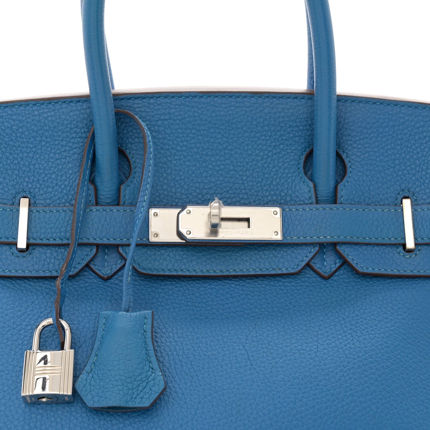 Hermes Taurillon Clemence Birkin 30 Mykonos 8 of 11