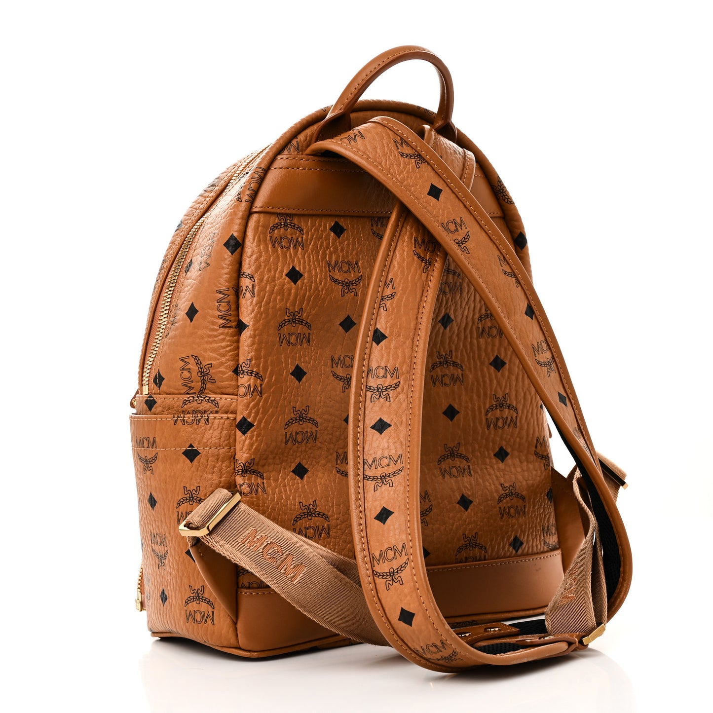 Visetos Studded Medium Dual Stark Backpack Cognac
