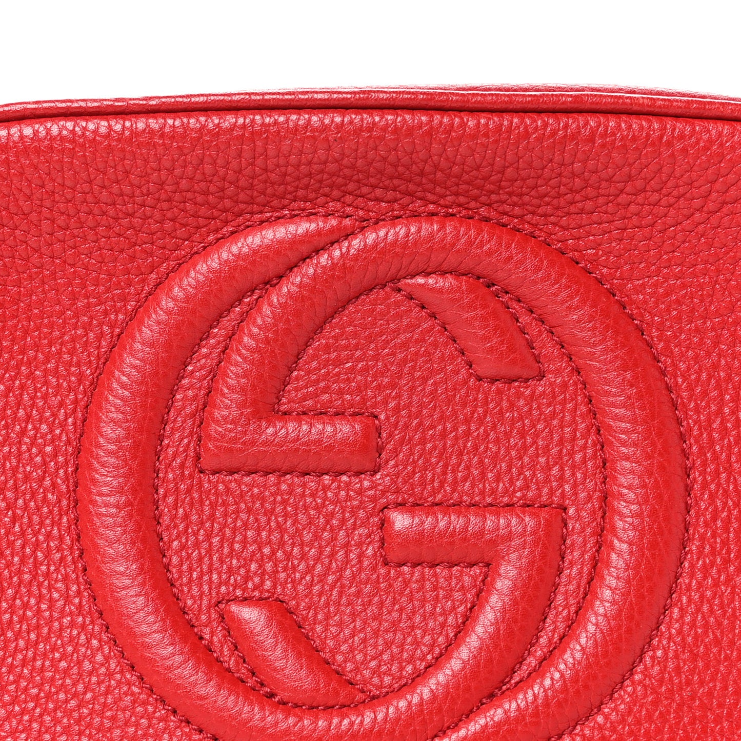 Pebbled Calfskin Small Soho Disco Bag Tabasco Red