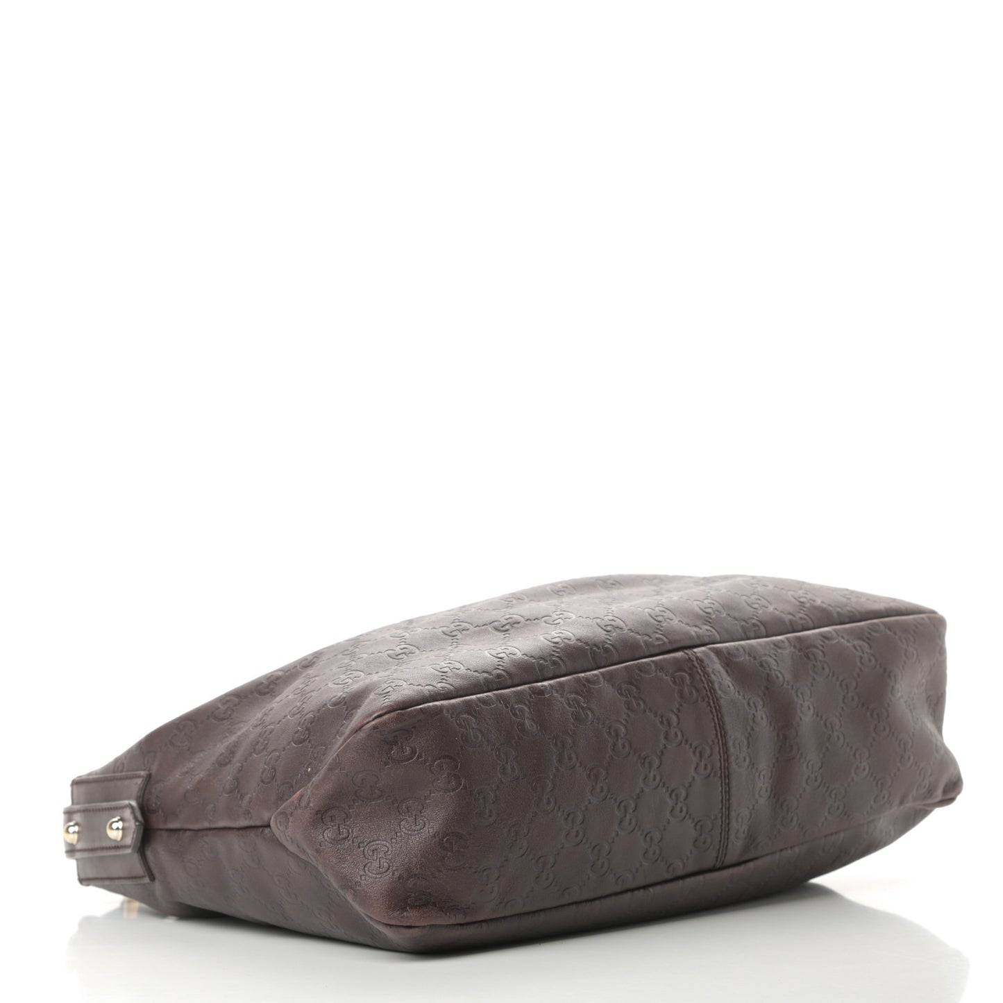 Guccissima Medium Horsebit Chain Hobo Dark Brown