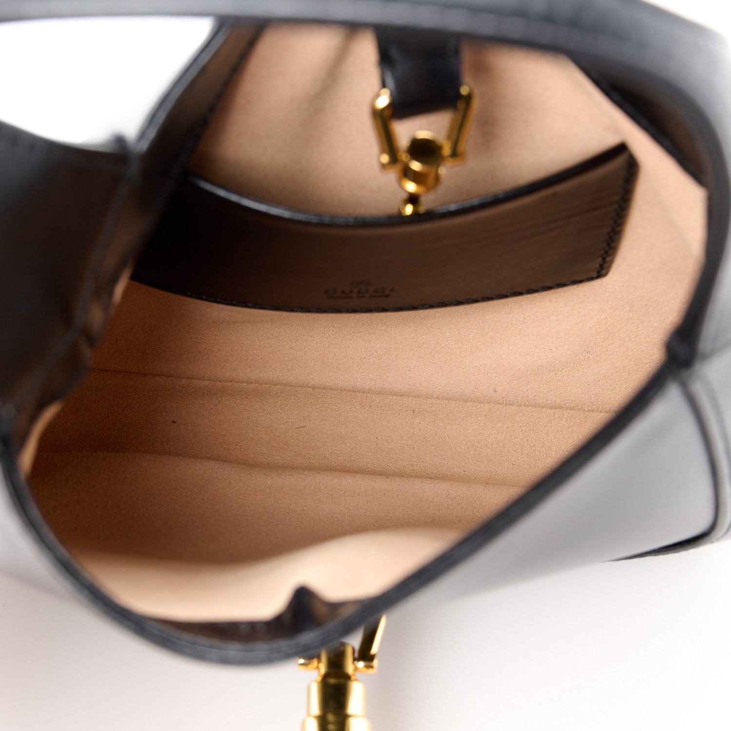 Gucci Boarded Dyana Lux Calfskin Mini Jackie 1961 Hobo Black 5 of 11