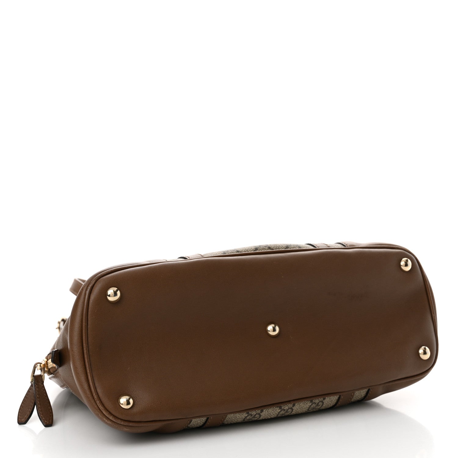 Gucci GG Supreme Monogram Margaux Calfskin Small Nice Top Handle Dome Bag Beige Ebony Acero 4 of 23