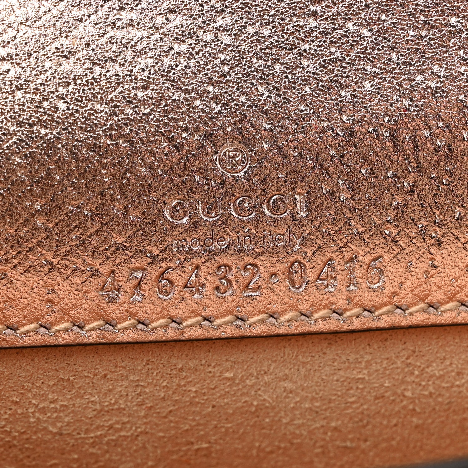 Gucci Metallic Calfskin Super Mini Dionysus Shoulder Bag Rose Gold 6 of 10
