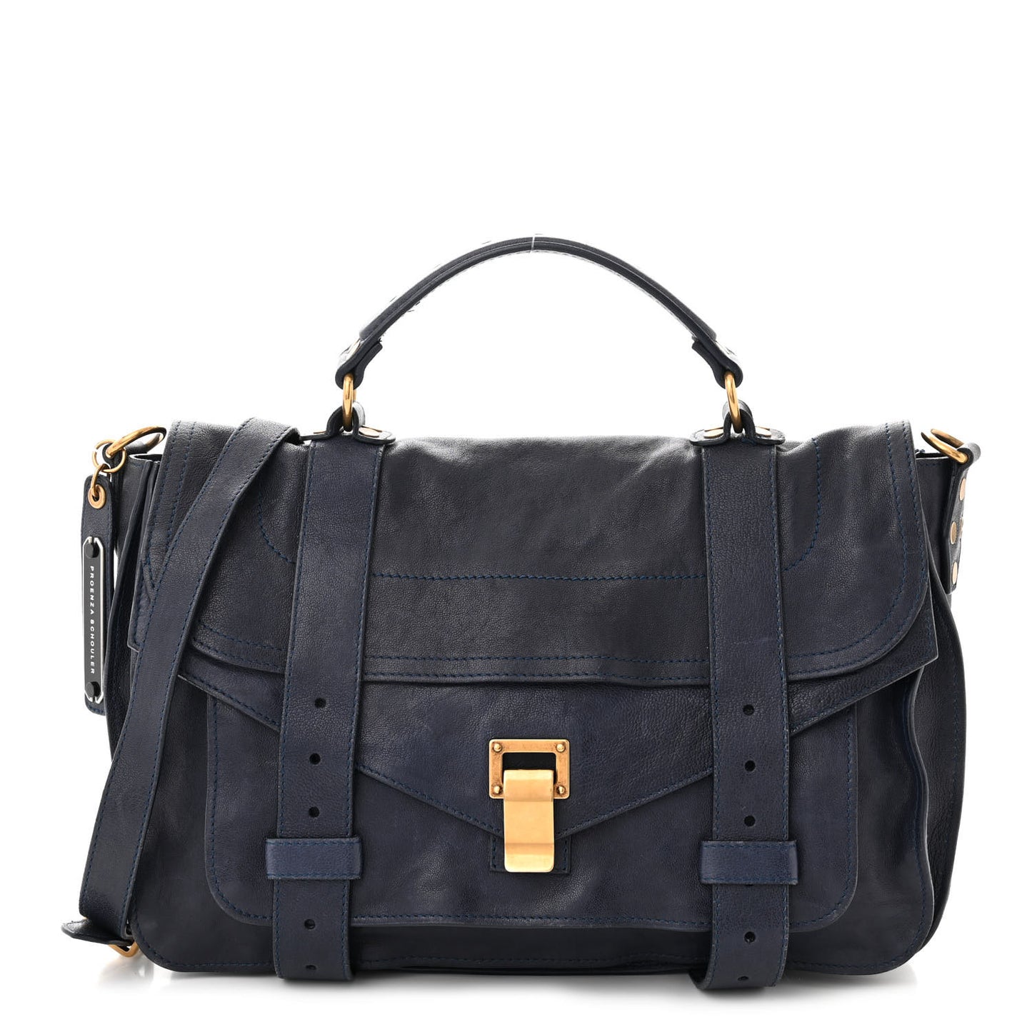 PROENZA SCHOULER Lambskin Medium PS1 Satchel Midnight