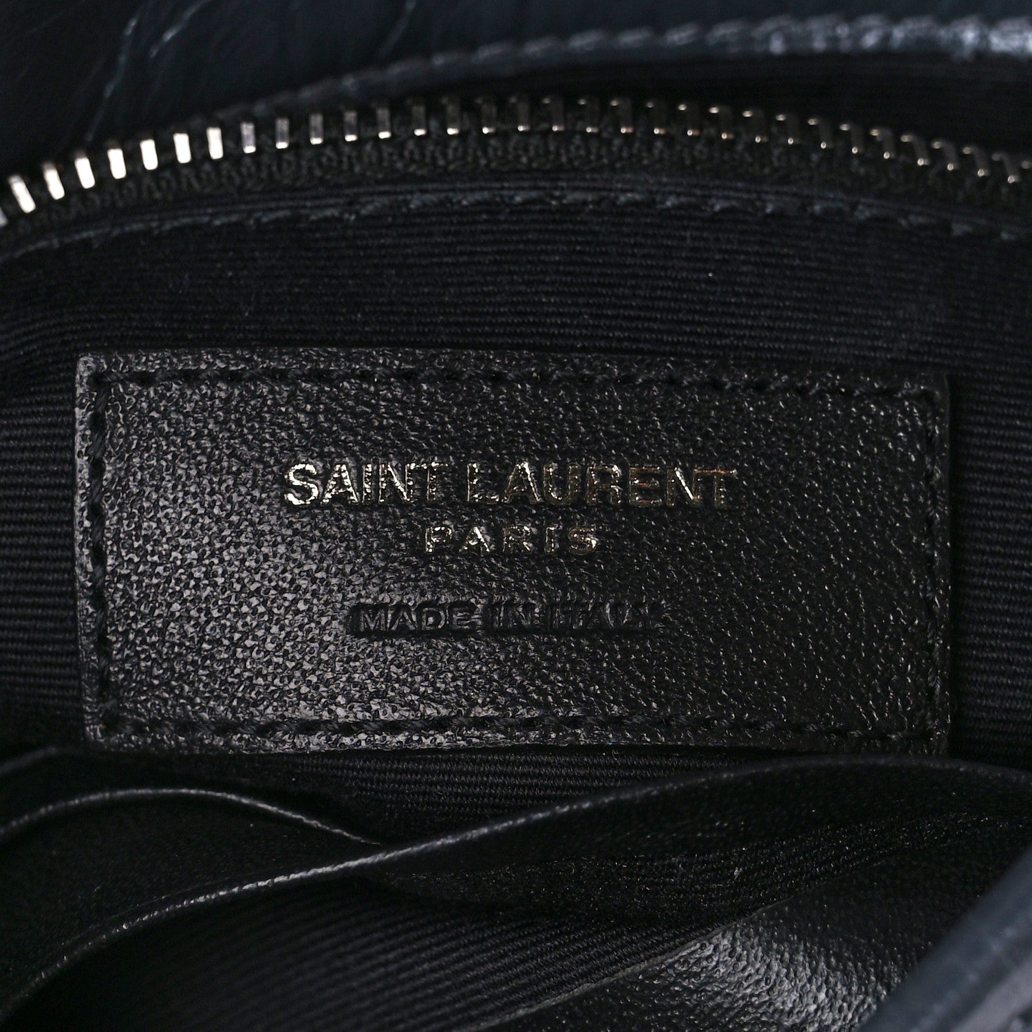 Saint Laurent Crinkled Calfskin Matelasse Monogram Niki Chain Wallet Fog 6 of 10