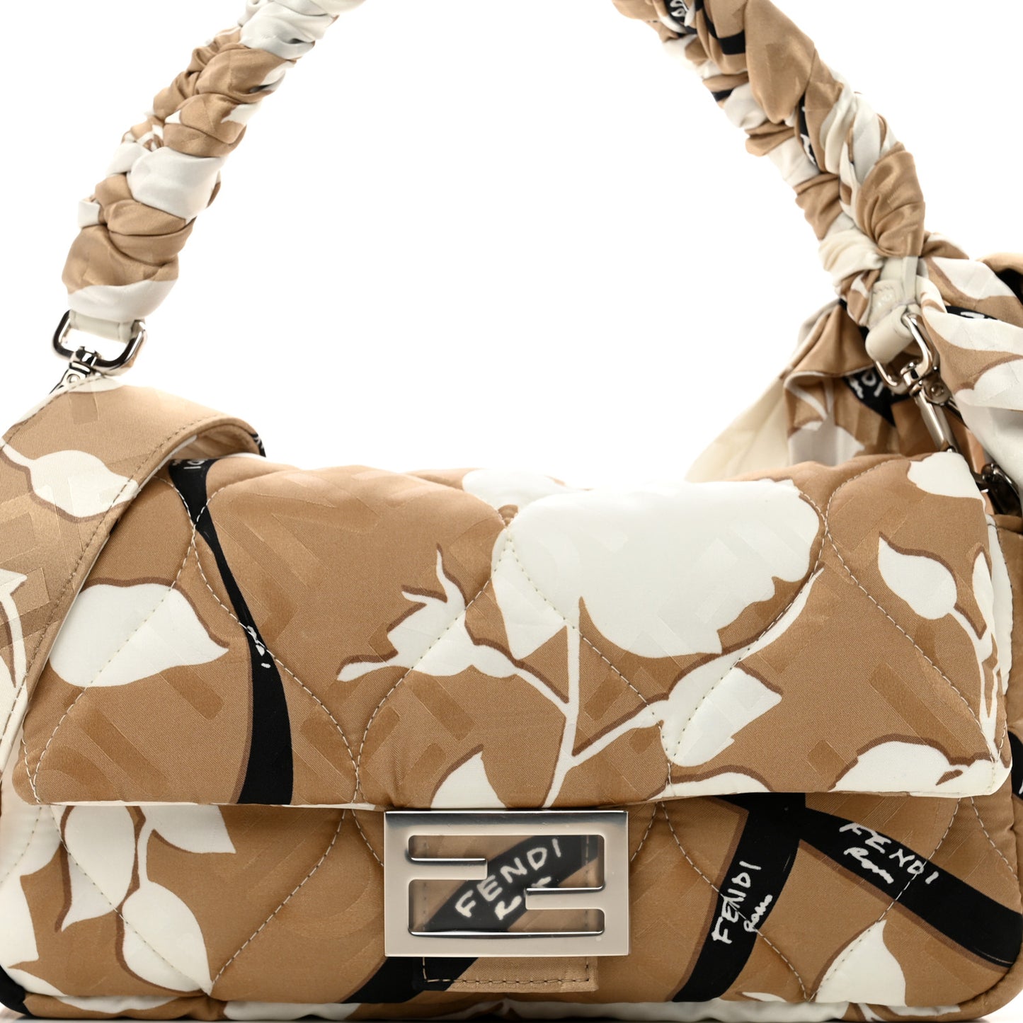Seta Logo Rosa Scarf Baguette Beige Amido White