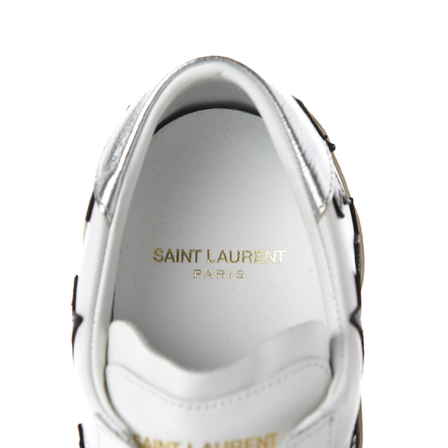 Saint Laurent Calfskin Star Court Sneakers 39.5 White Black 8 of 11