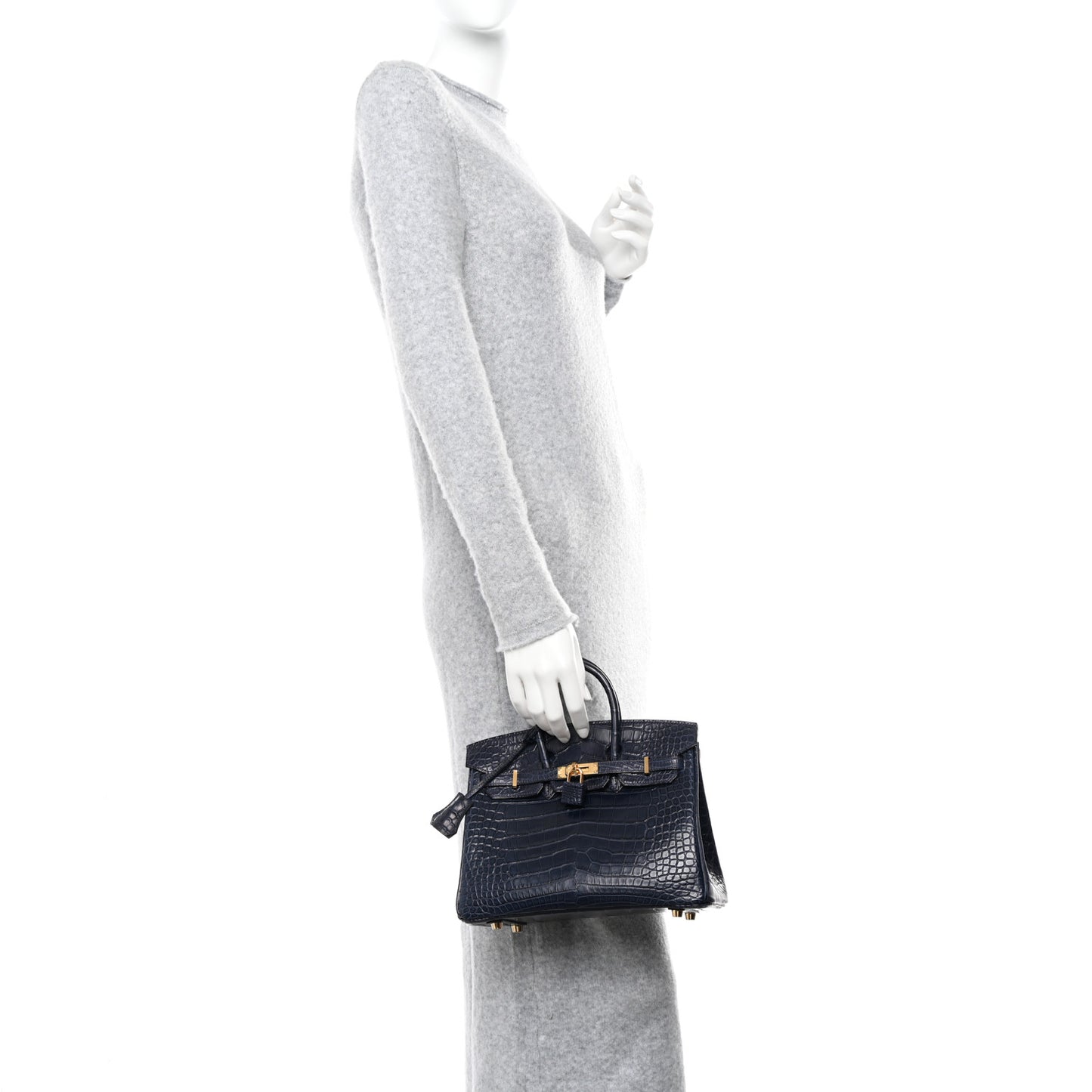 Matte Alligator Birkin 25 Bleu Indigo