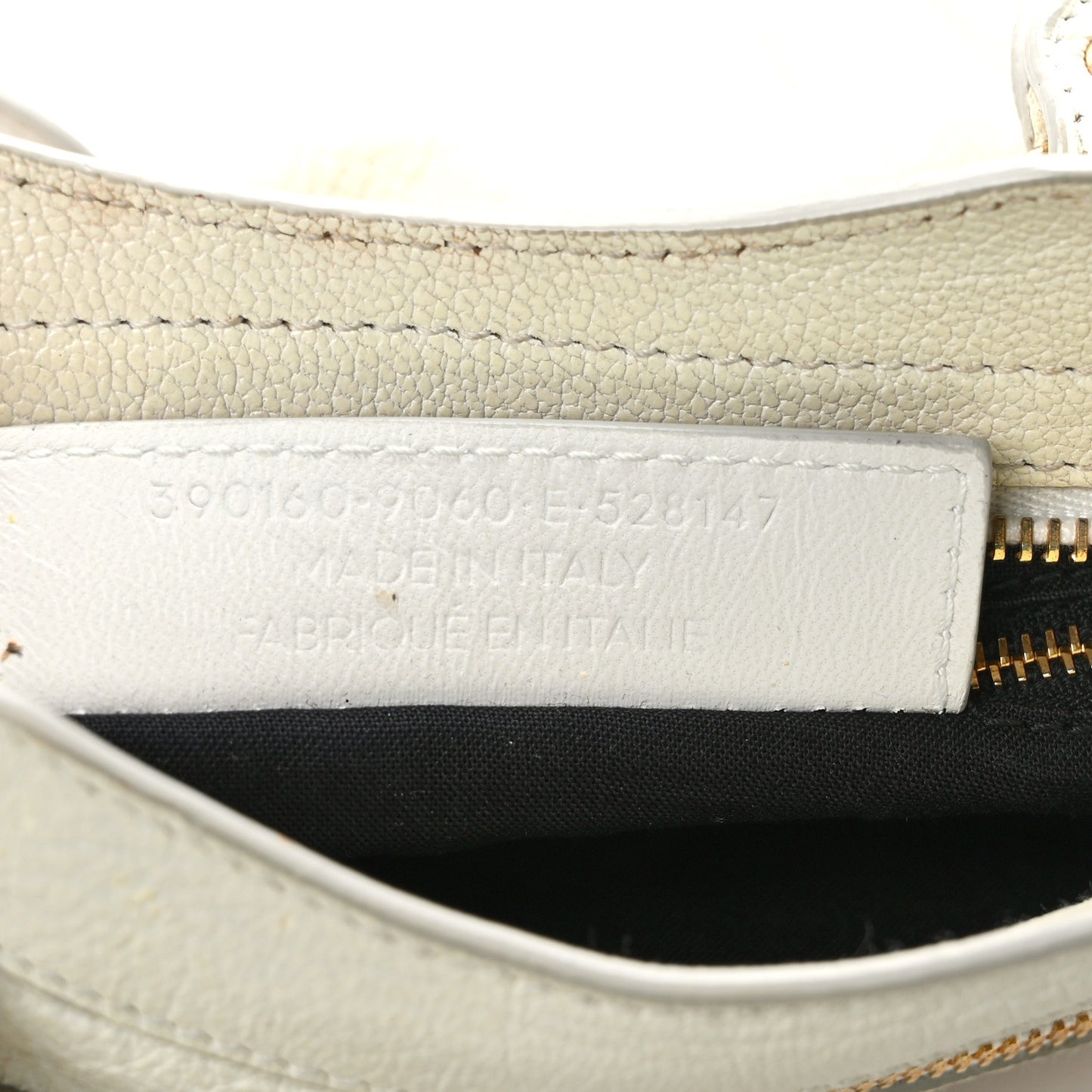 Chevre Gold Metallic Edge Hardware Mini City White