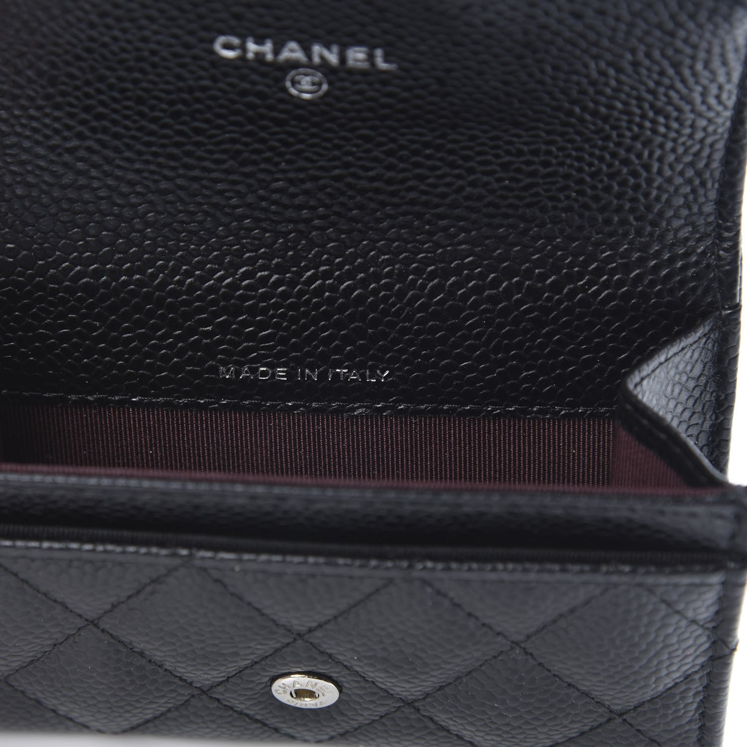 Chanel Caviar Quilted Flap Card Holder Wallet Black 7 of 13