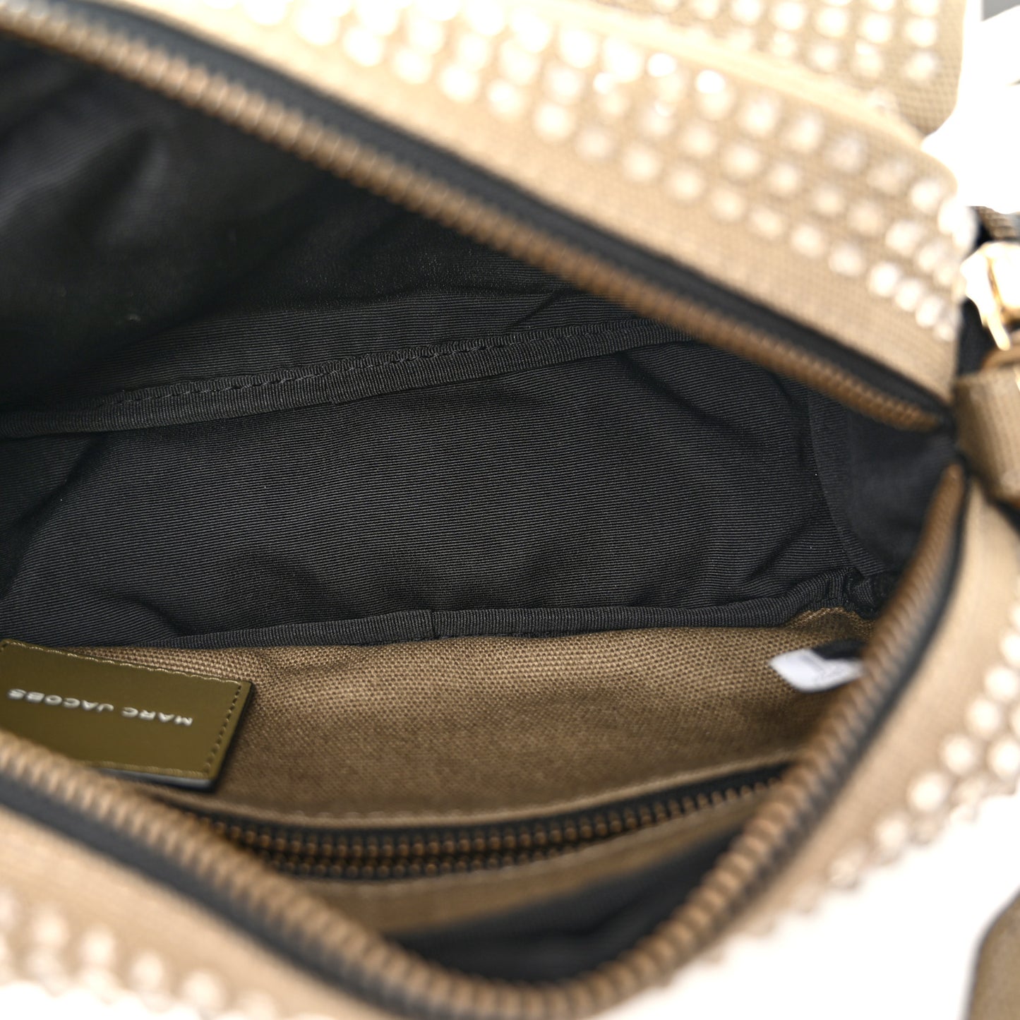 Cotton Canvas Crystal Embellished The Cargo Bag Slate Green